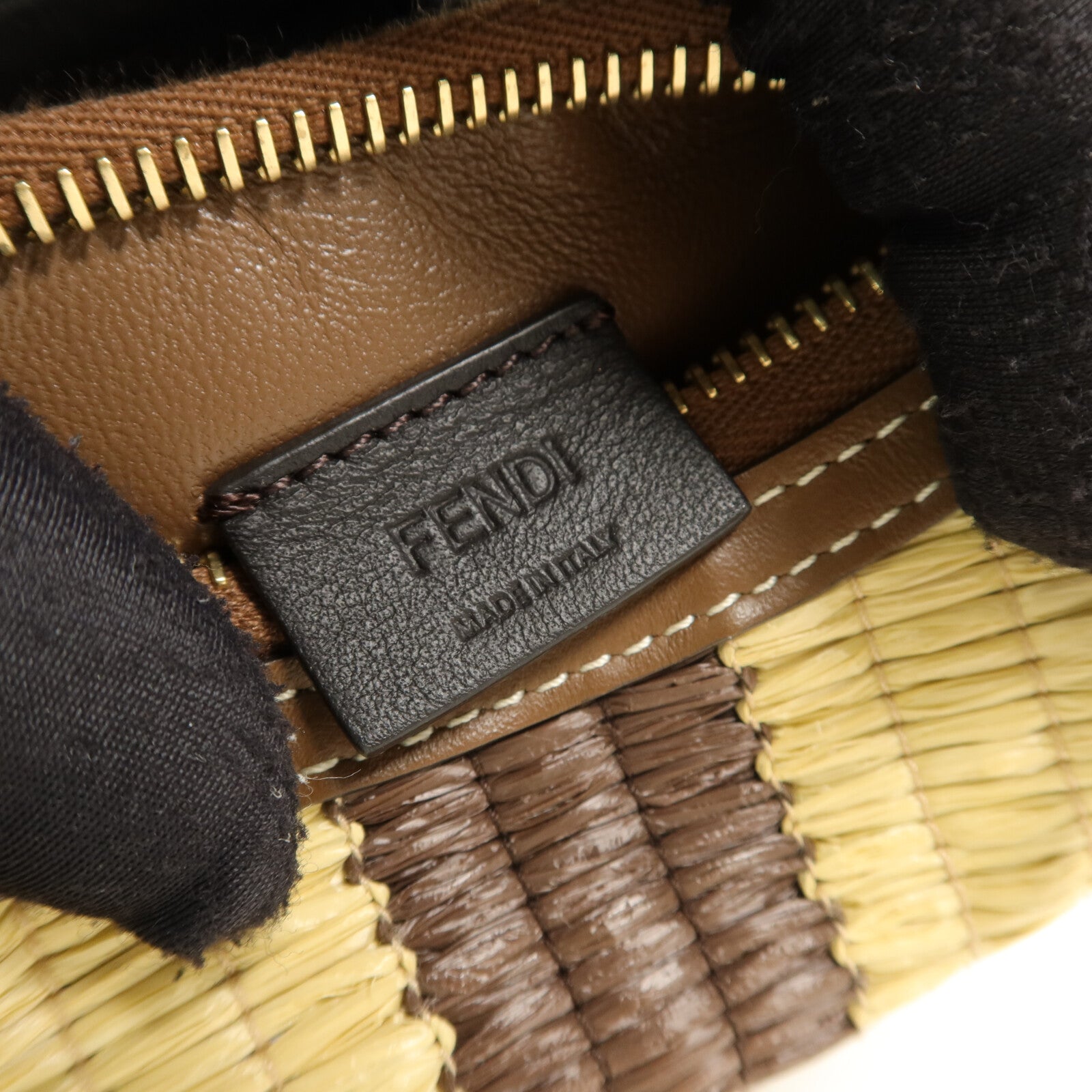 FENDI Raffia Nano Fendigraphy手挽袋