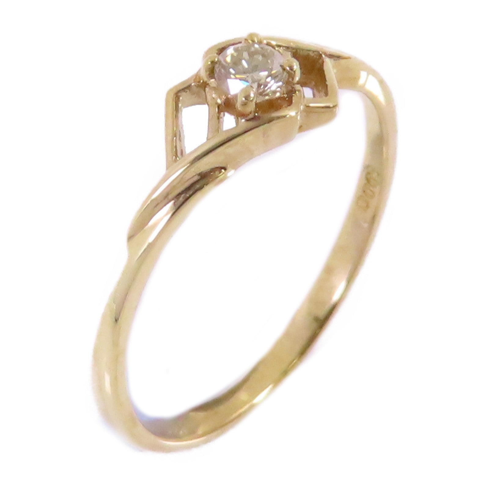 JEWELRY 【激減優惠】18K黃金/鑽石Diamond Ring戒指US#6