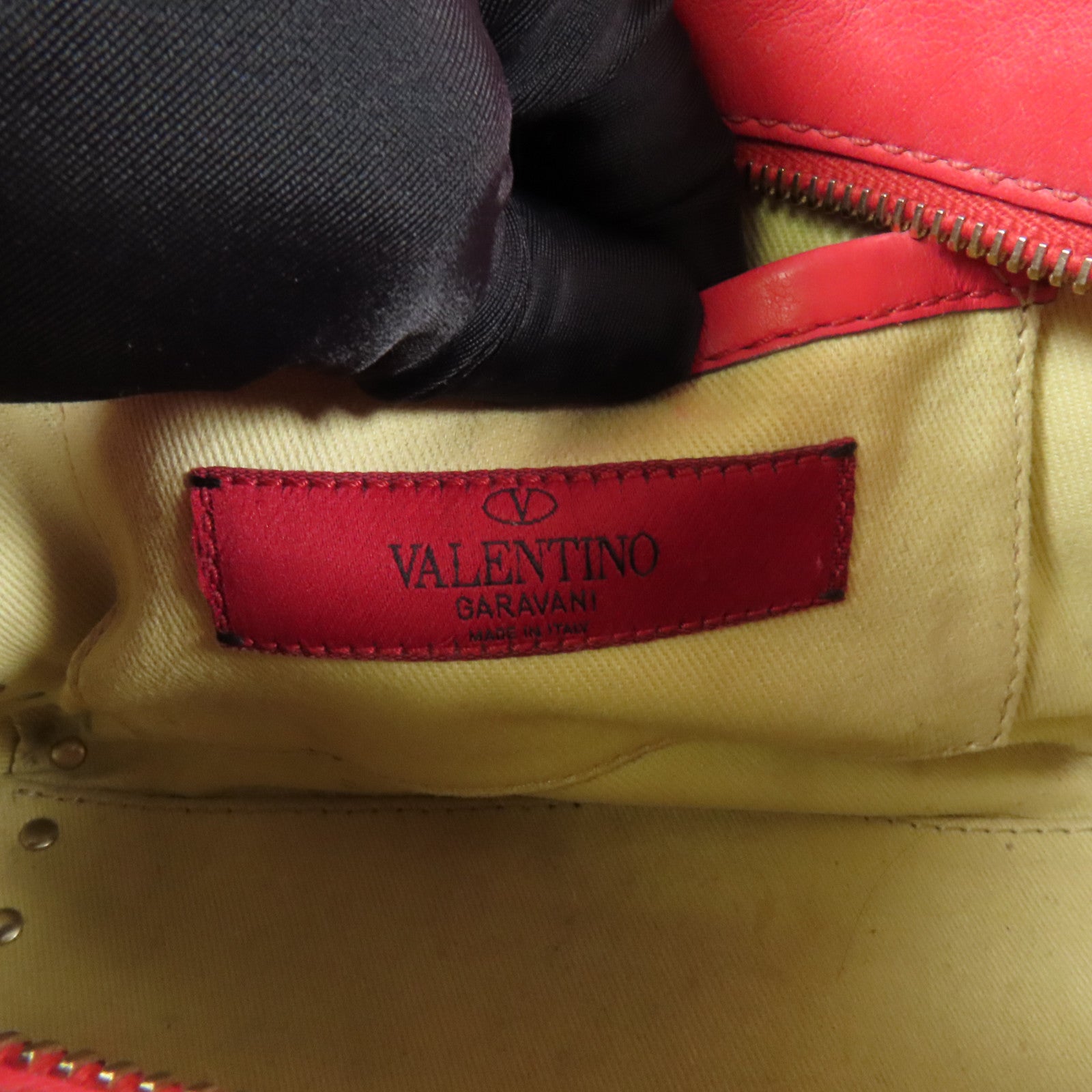 Valentino 牛皮皮革2way Shoulder Bag金扣手挽肩背兩用袋
