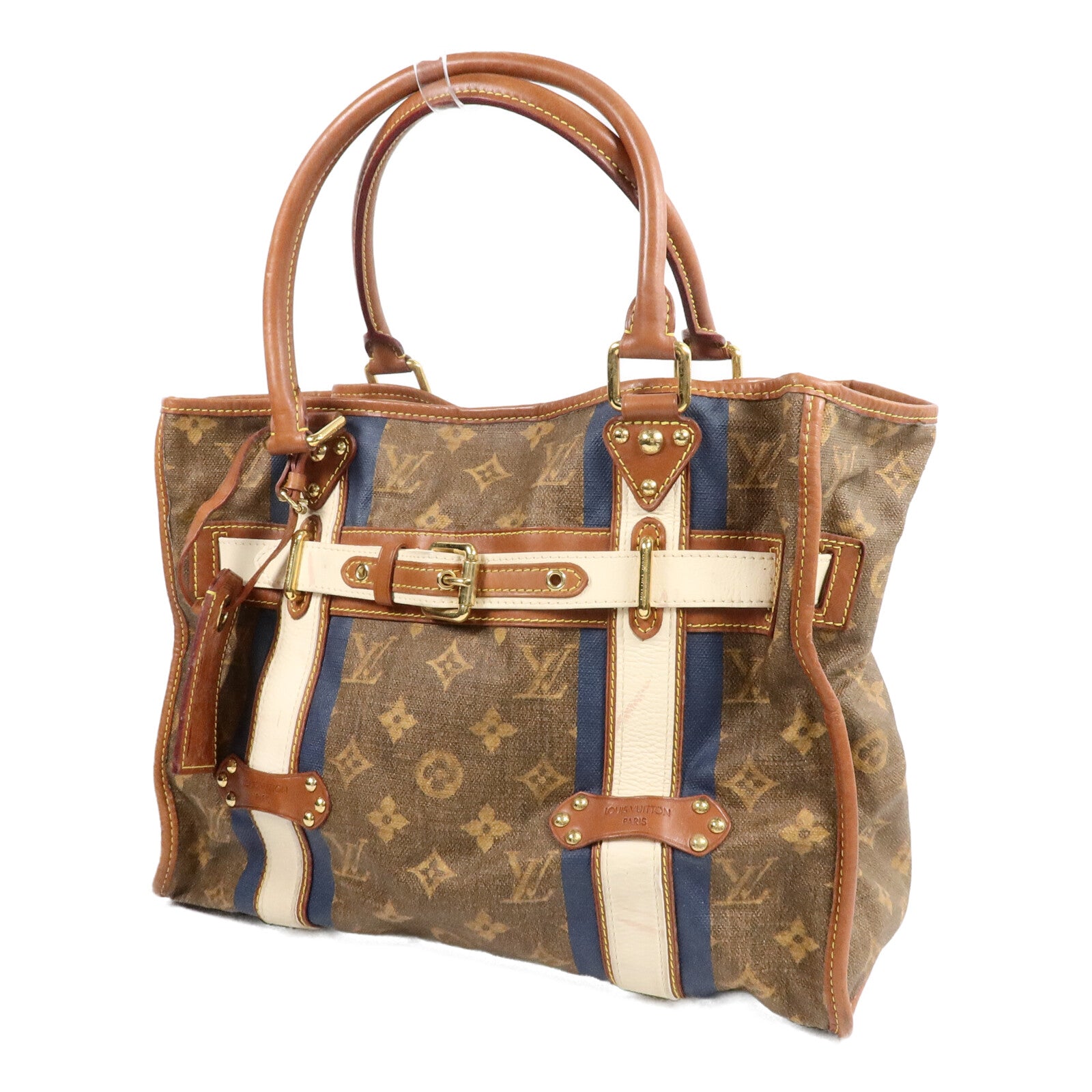 LOUIS VUITTON Monogram Tisse Sac Rayures GM手挽袋