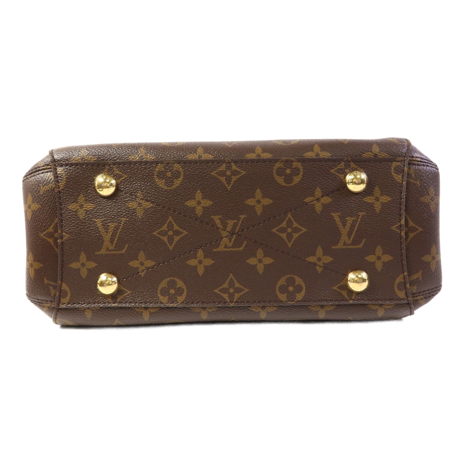 LOUIS VUITTON Monogram Montaigne BB金扣手挽肩背兩用袋棕色