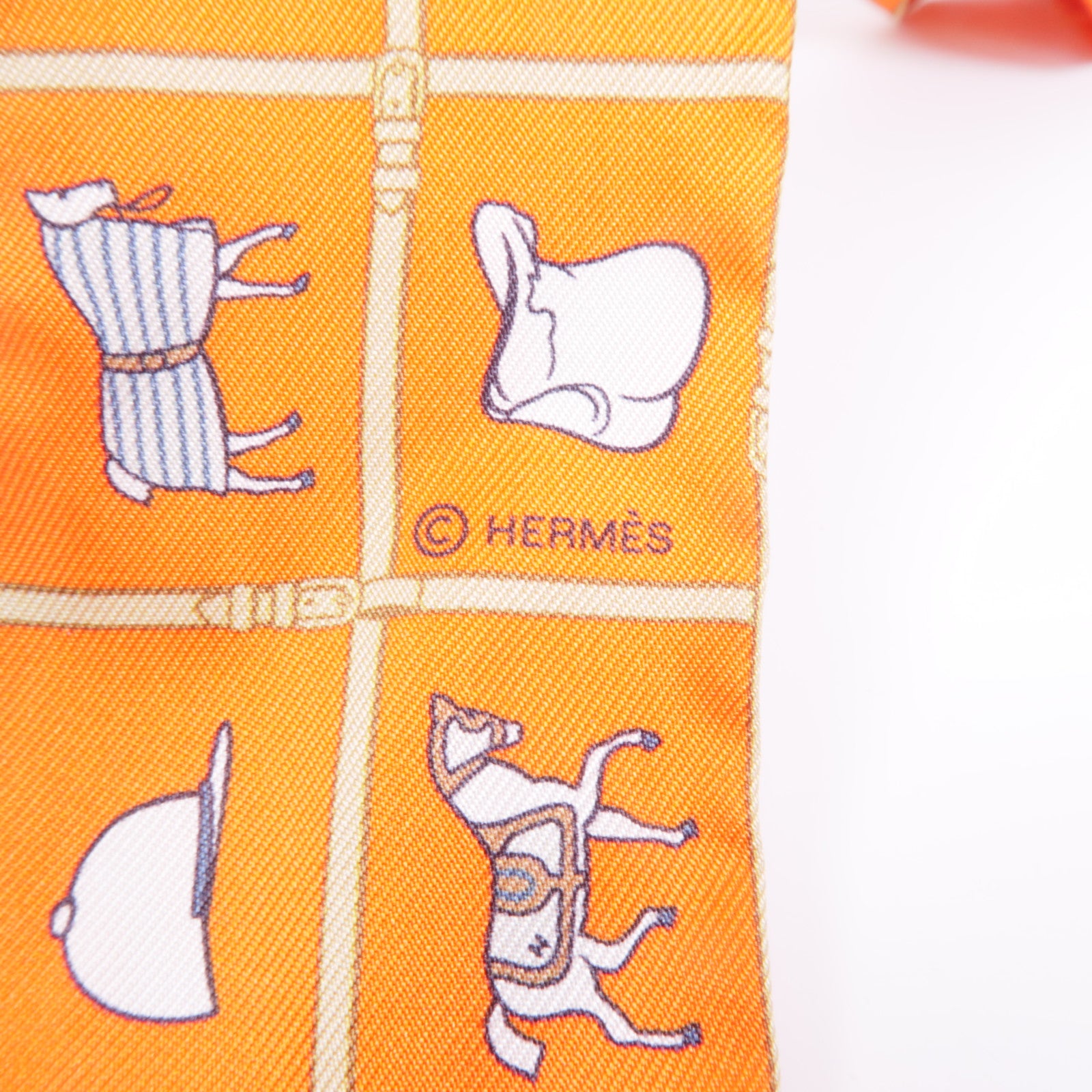 HERMES 絲質Twilly絲巾
