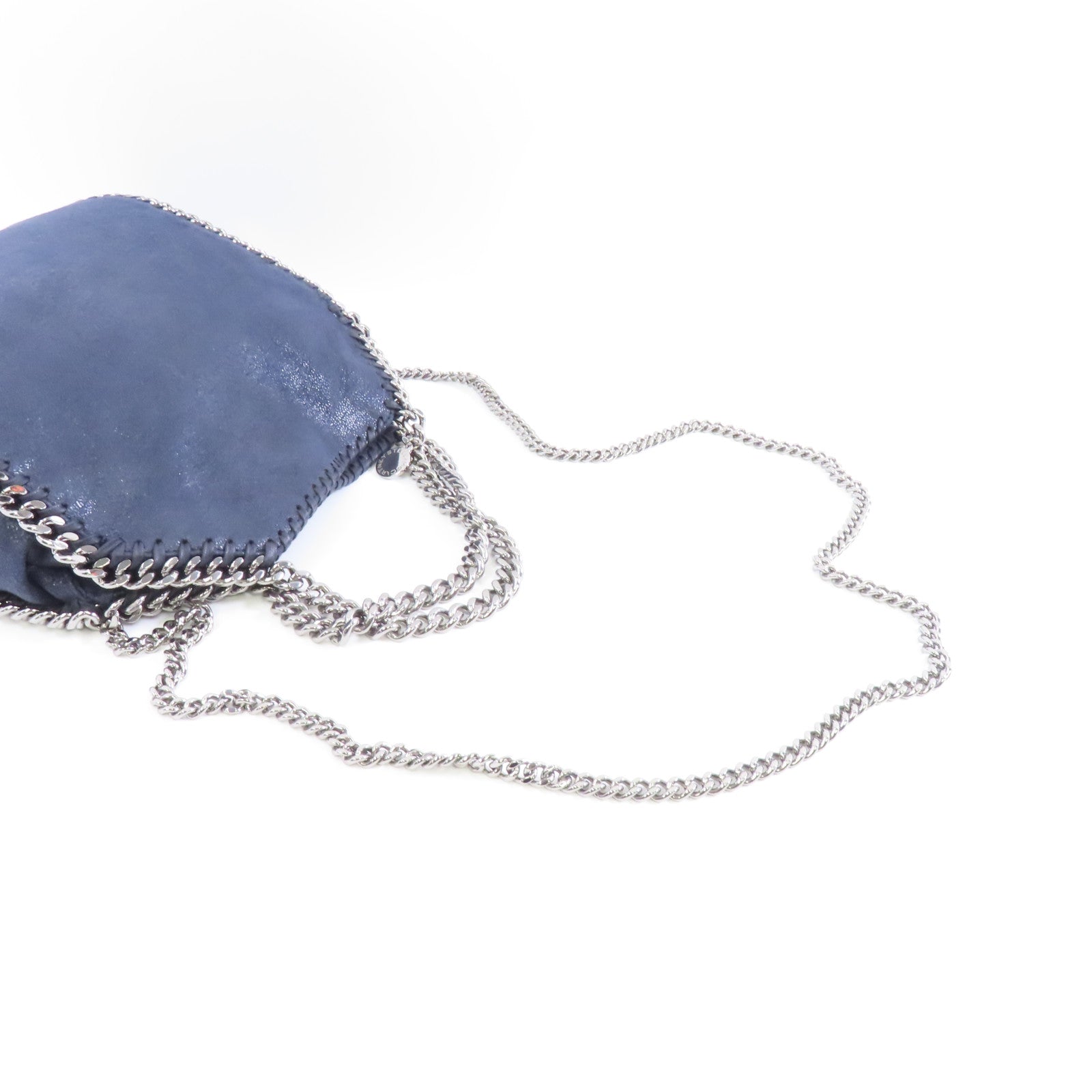 Stella McCartney 聚酯纖維2way Shoulder Bag銀扣手挽肩背兩用袋深藍色