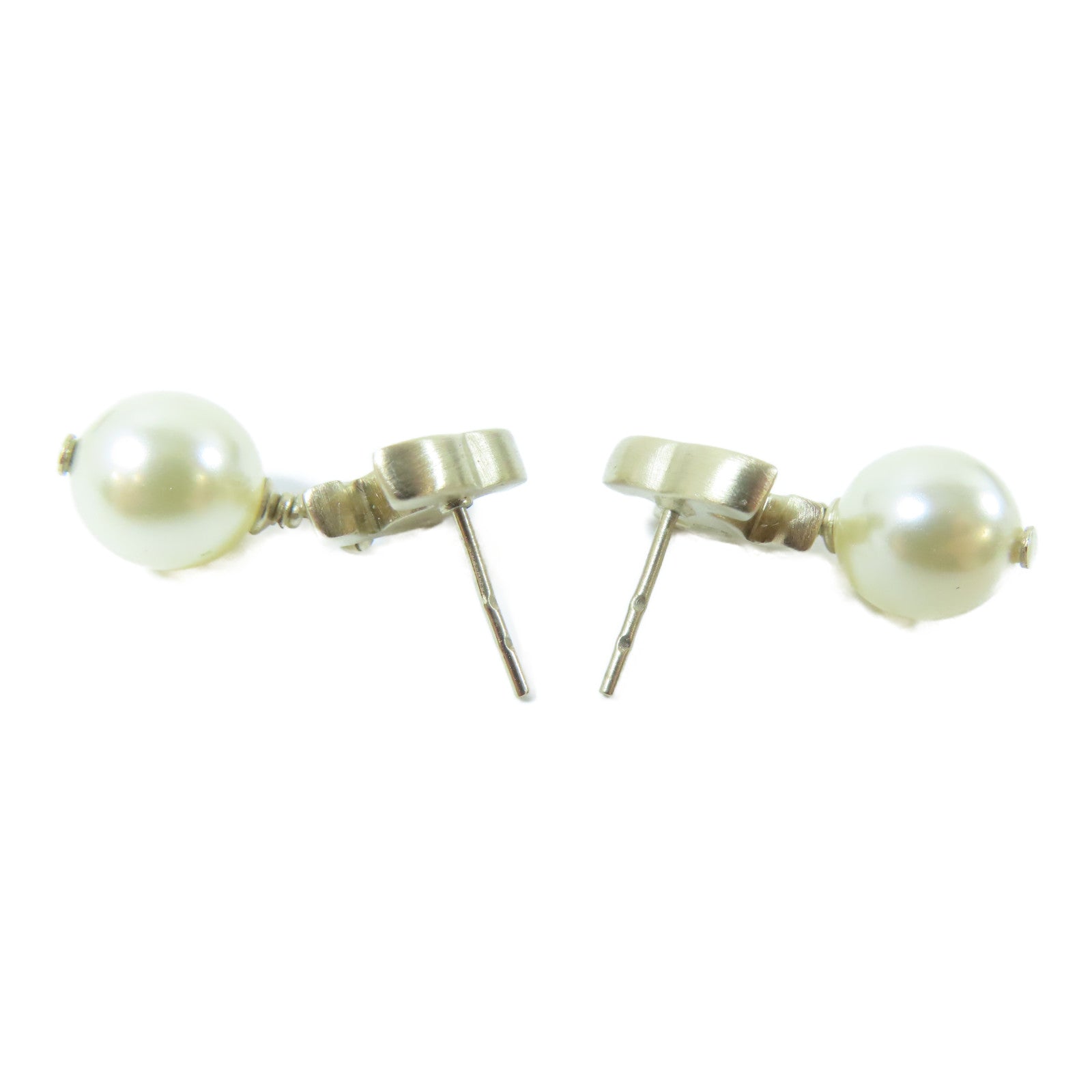 CHANEL 金屬Earring耳環黑色/白色