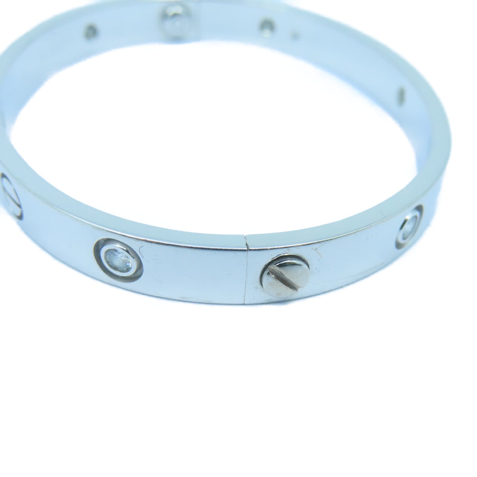 CARTIER 18K白金Love Blaceret手链