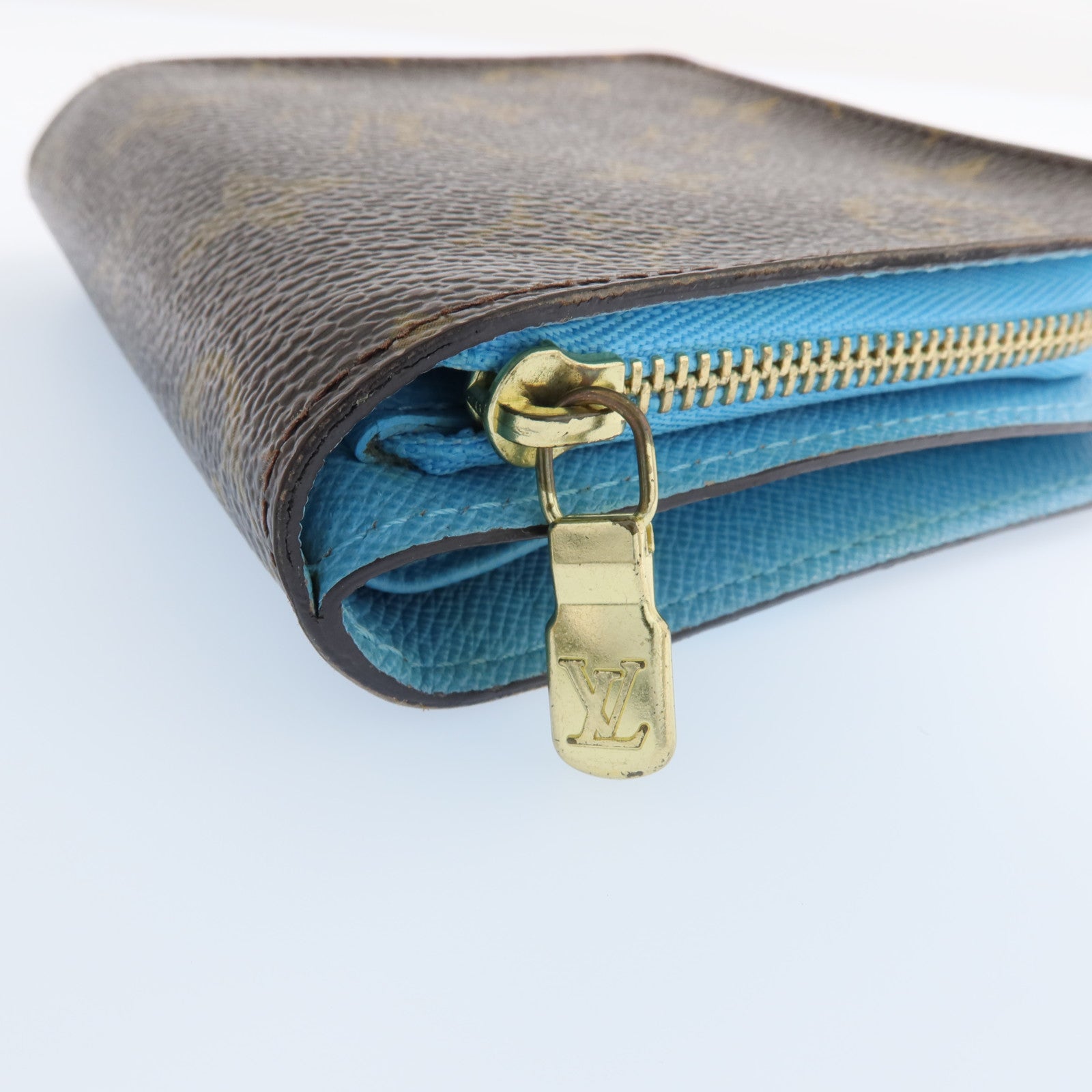 LOUIS VUITTON Monogram Groom Compact Zip Wallet金扣錢包