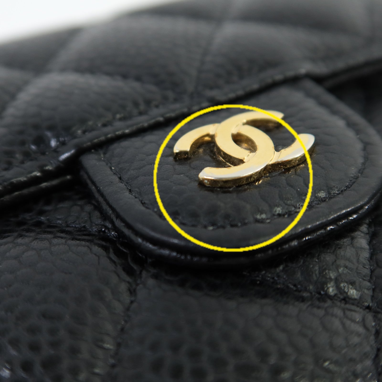 CHANEL 牛皮皮革Classic Flag Wallet金扣錢包