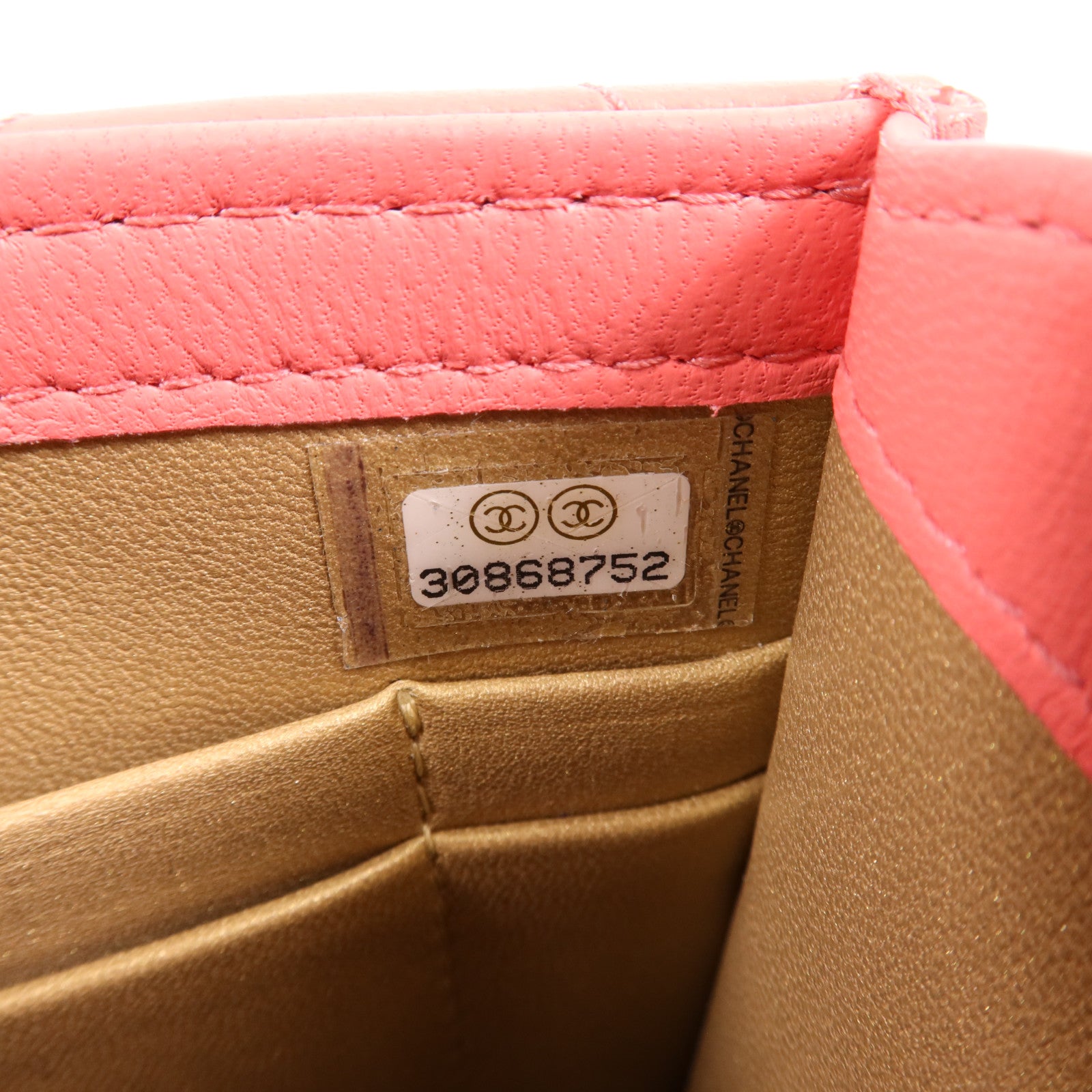 CHANEL 羊皮皮革Shoulder Bag金扣鏈帶肩背袋