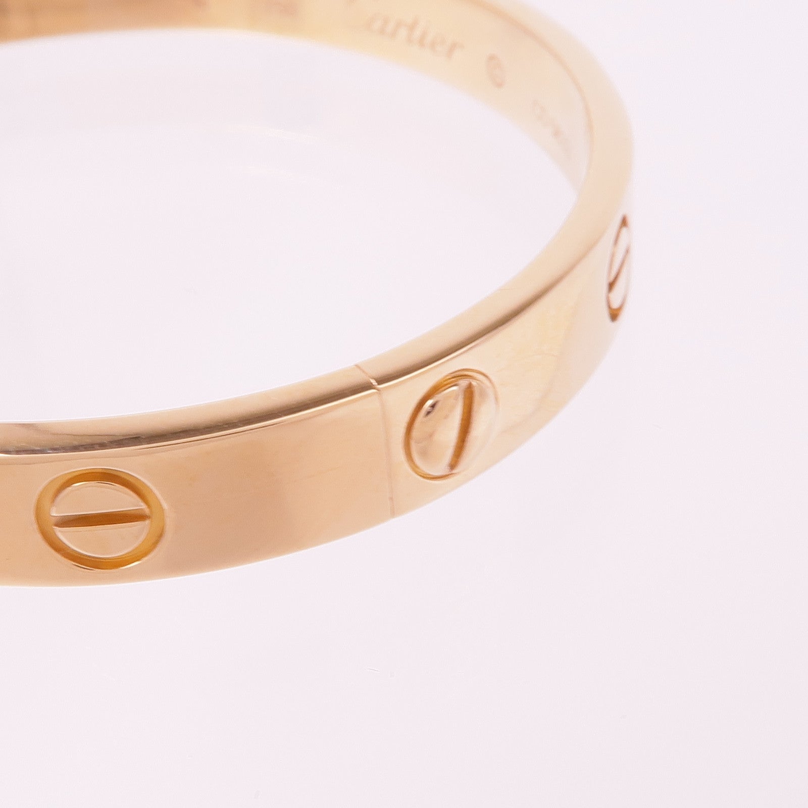 CARTIER 18K玫瑰金Love Bracelet手鐲Cartier#16