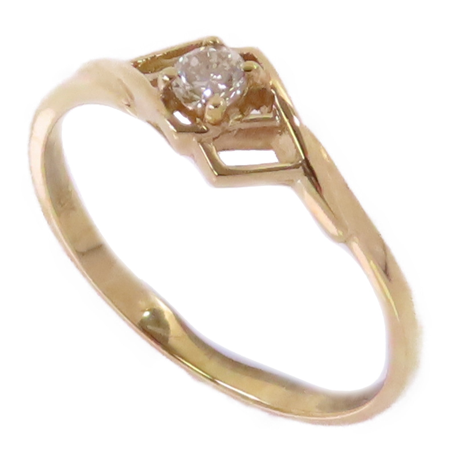 JEWELRY 【激減優惠】18K黃金/鑽石Diamond Ring戒指US#6