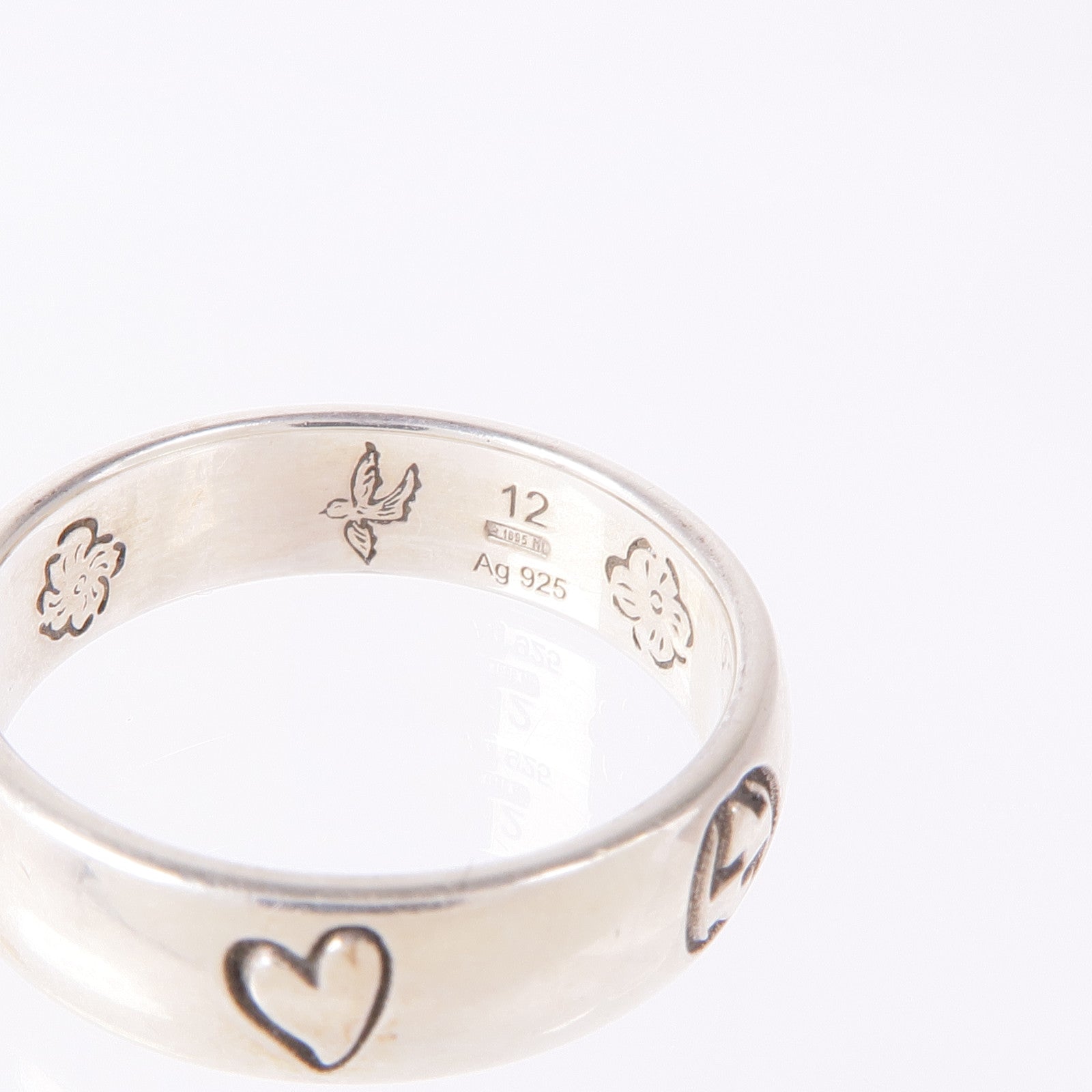 GUCCI 【激減優惠】925純銀Blind For Love Ring戒指US#5.75