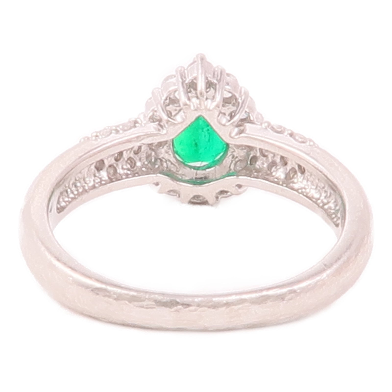 JEWELRY 【激減優惠】PT900鉑金Emerald Ring綠寶石/鑽石戒指