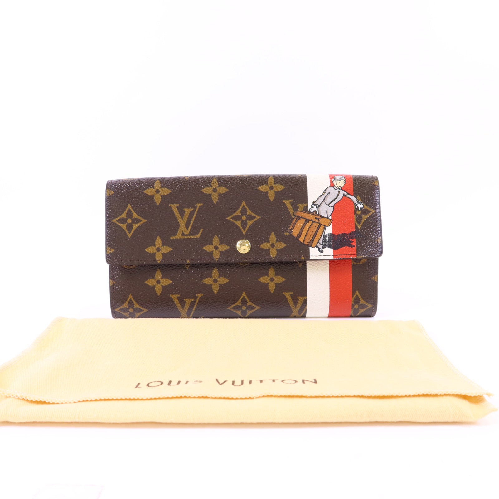 LOUIS VUITTON Monogram Groom Portefeuille Sarah金扣長錢包