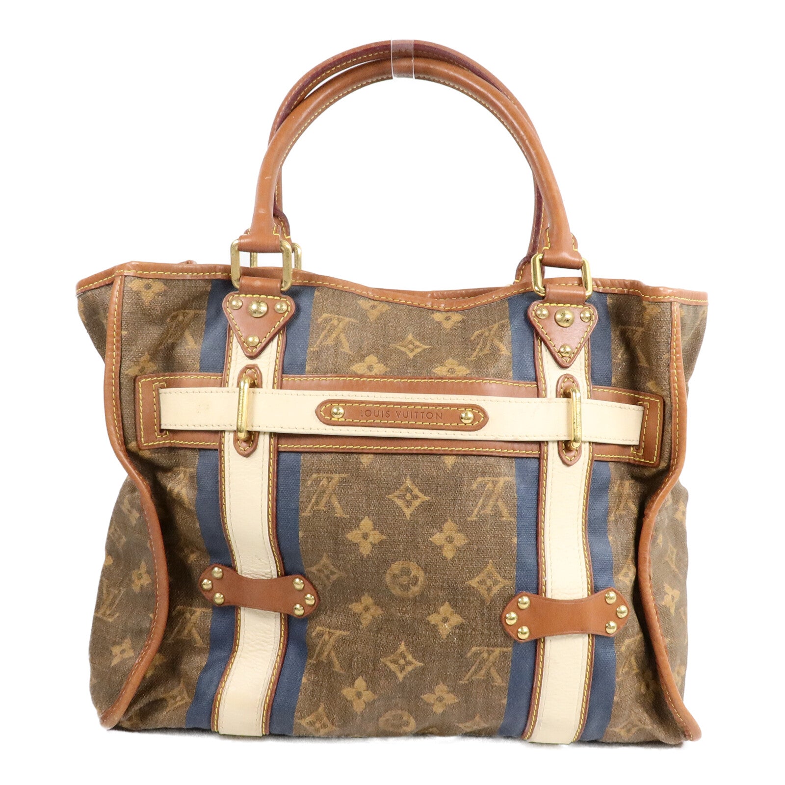 LOUIS VUITTON Monogram Tisse Sac Rayures GM手挽袋
