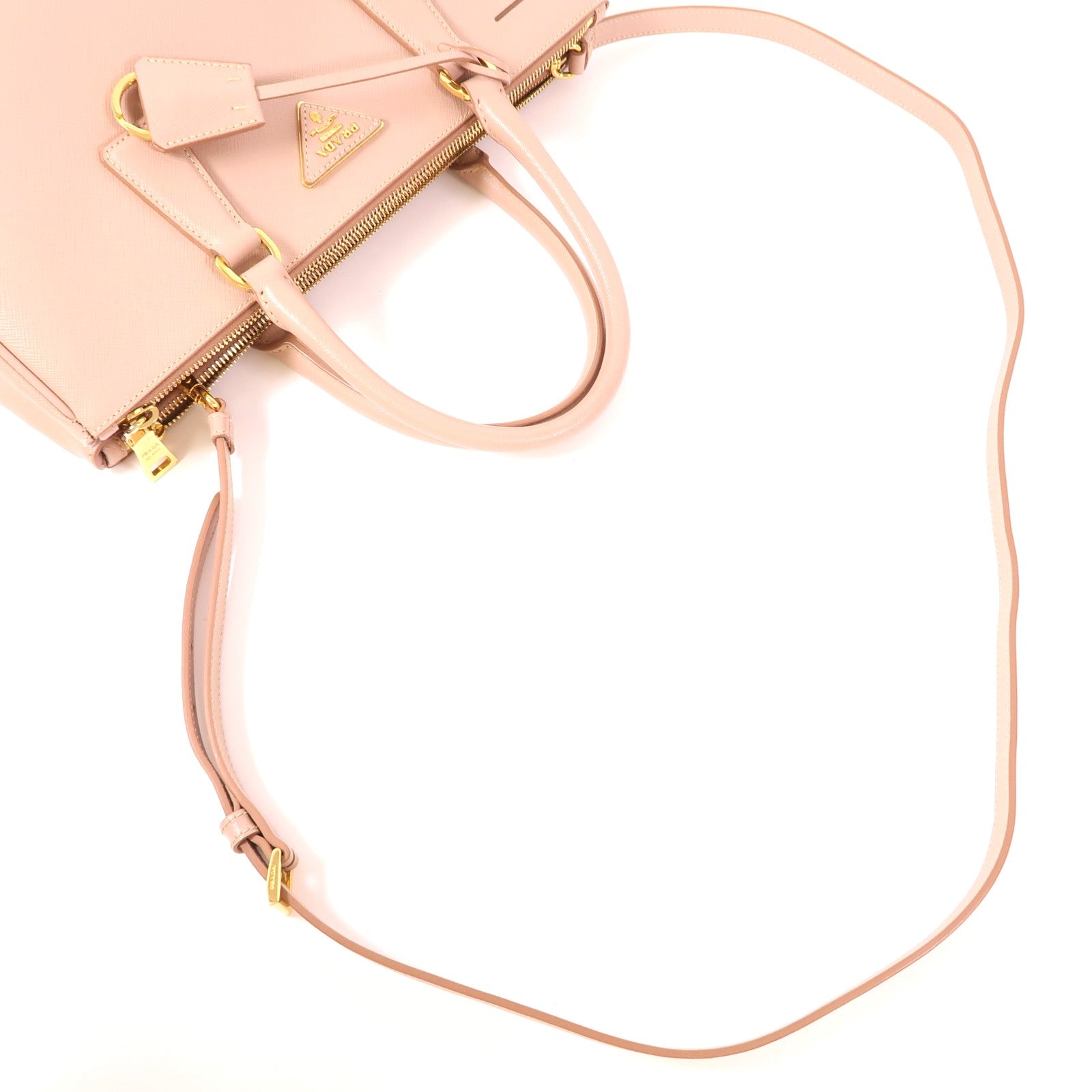 PRADA 牛皮皮革2 Way Shoulder Bag金扣手挽肩背兩用袋