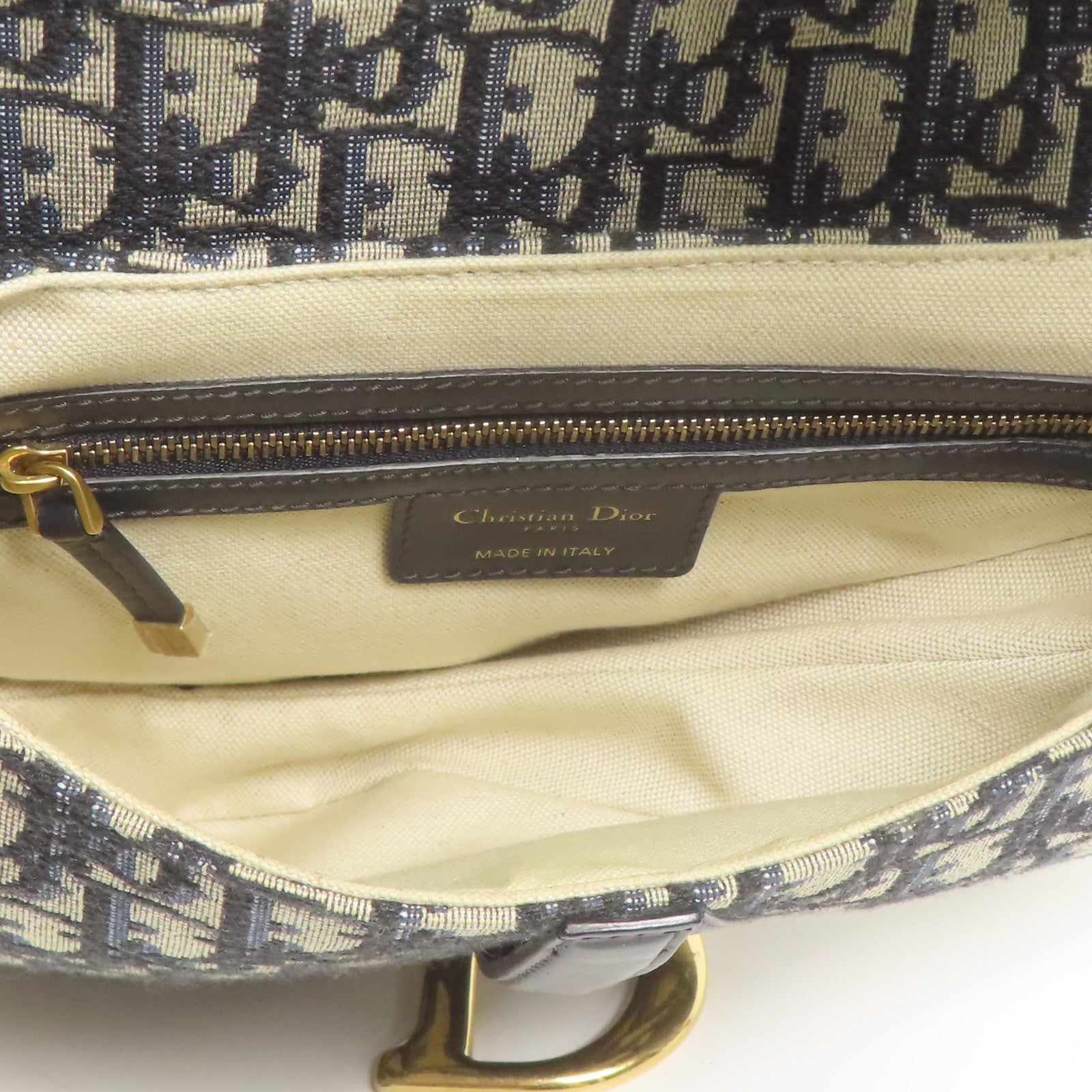 Dior 帆布Saddle金扣肩背袋