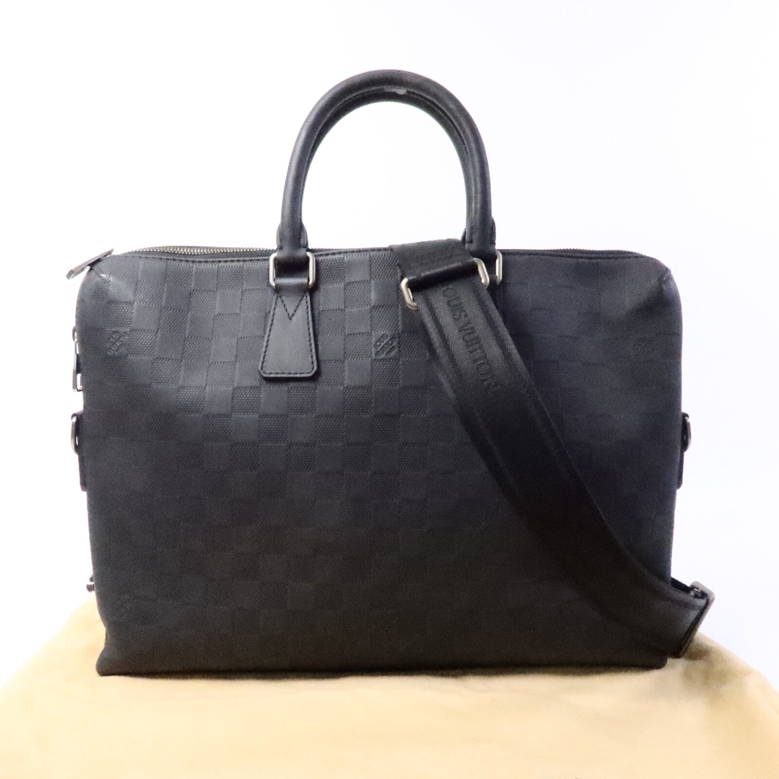 LOUIS VUITTON Damier Infini Porte Documents Jour手挽肩背兩用袋