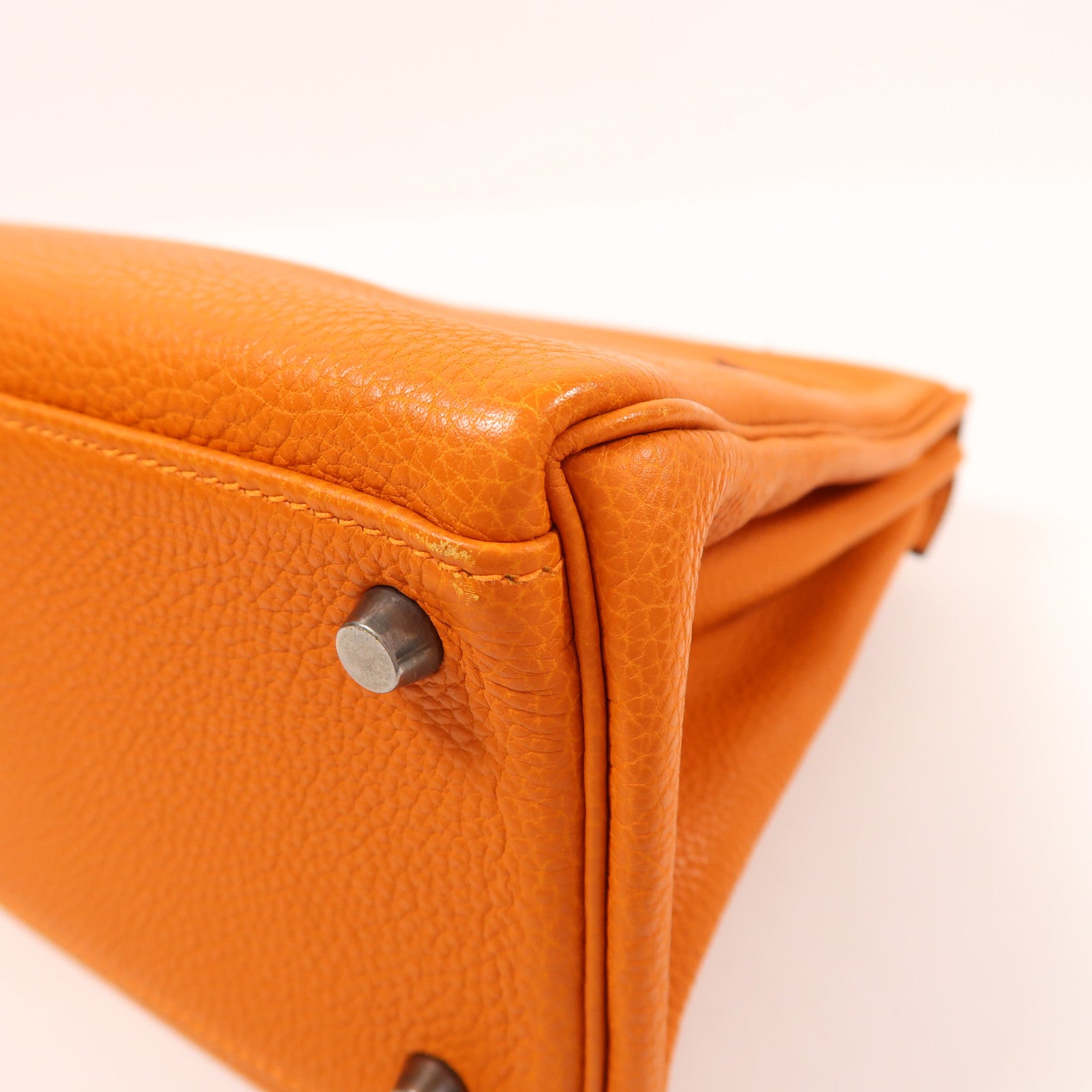 HERMES Clemence皮革Kelly 32手挽肩背兩用袋Potiron