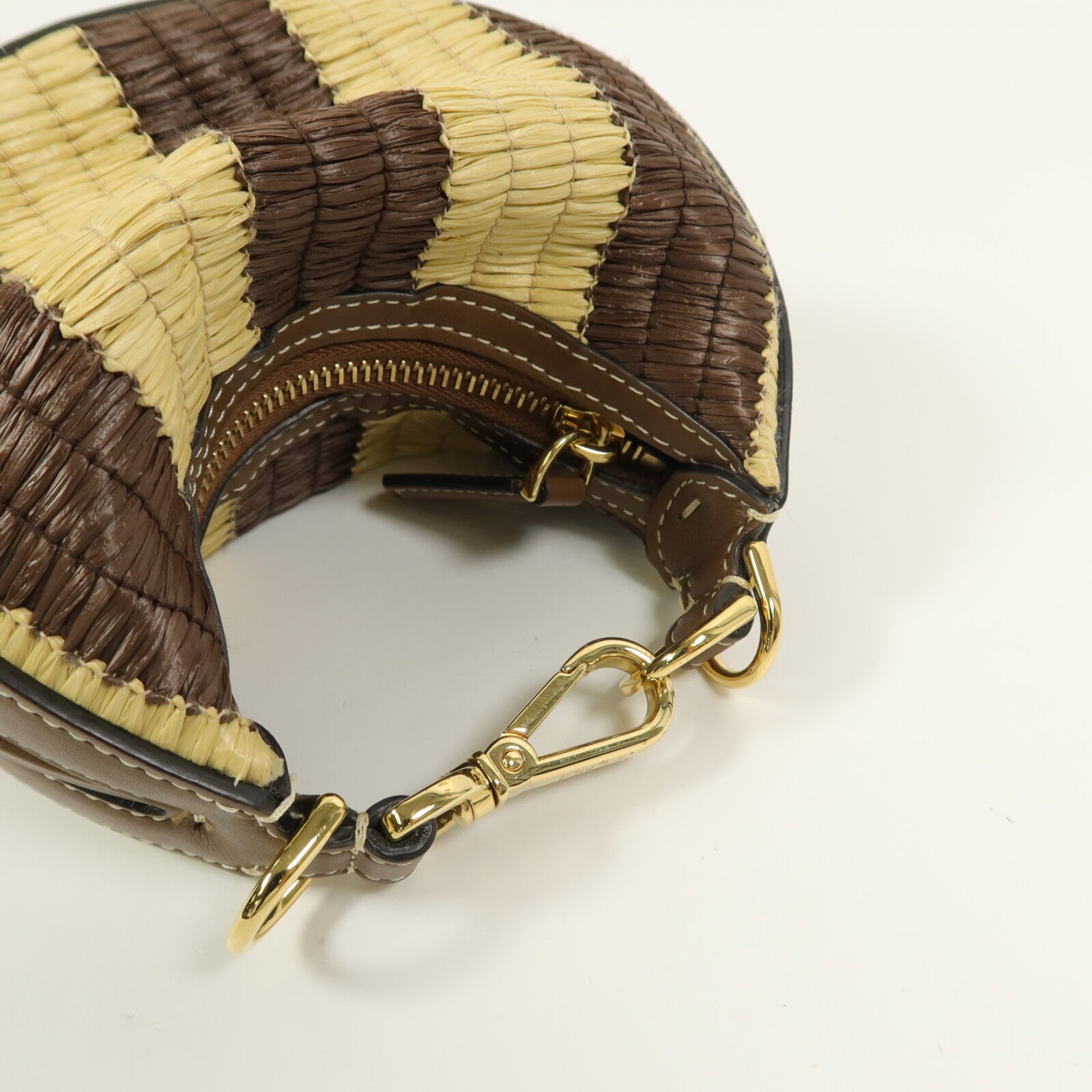 FENDI Raffia Nano Fendigraphy手挽袋