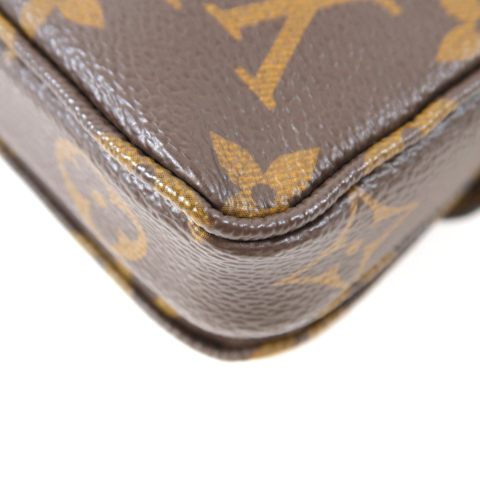 LOUIS VUITTON Monogram Micro Meltis金扣鏈帶肩背袋啡色