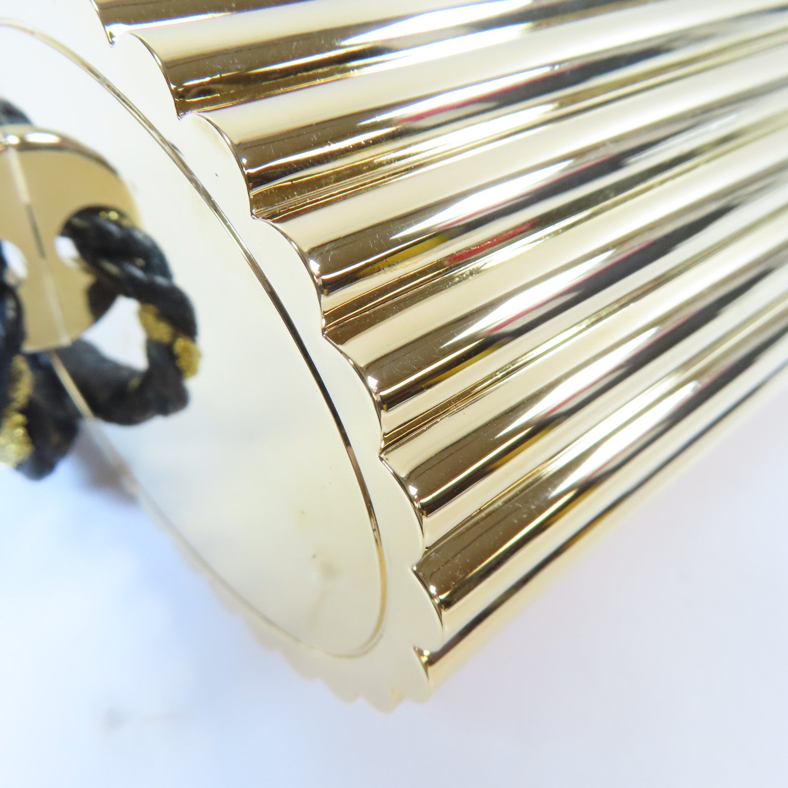 SAINT LAURENT Acrylic Ribbed Box Bag Vanity Bag 肩背袋金色
