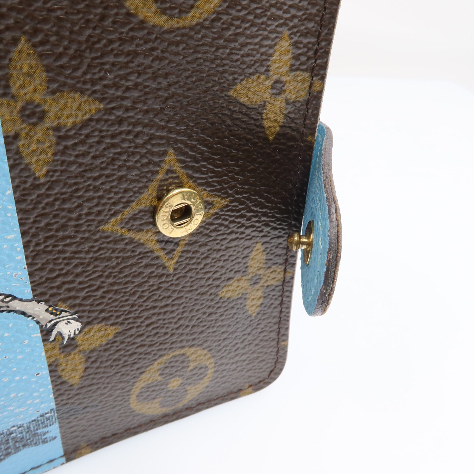 LOUIS VUITTON Monogram Groom Compact Zip Wallet金扣錢包