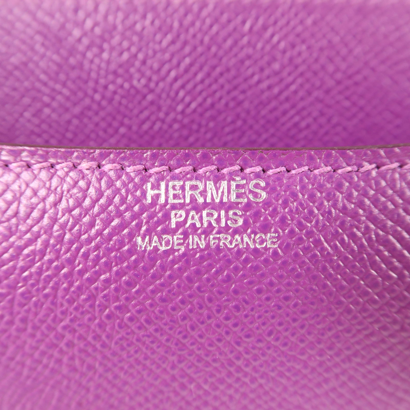 HERMES【激減優惠】 Epsom皮革Constance 24銀扣肩背袋Anemone