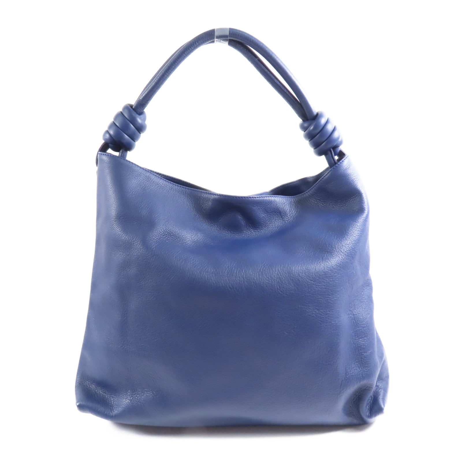 LOEWE 牛皮皮革Flamenco Knot Hobo銀扣肩背袋