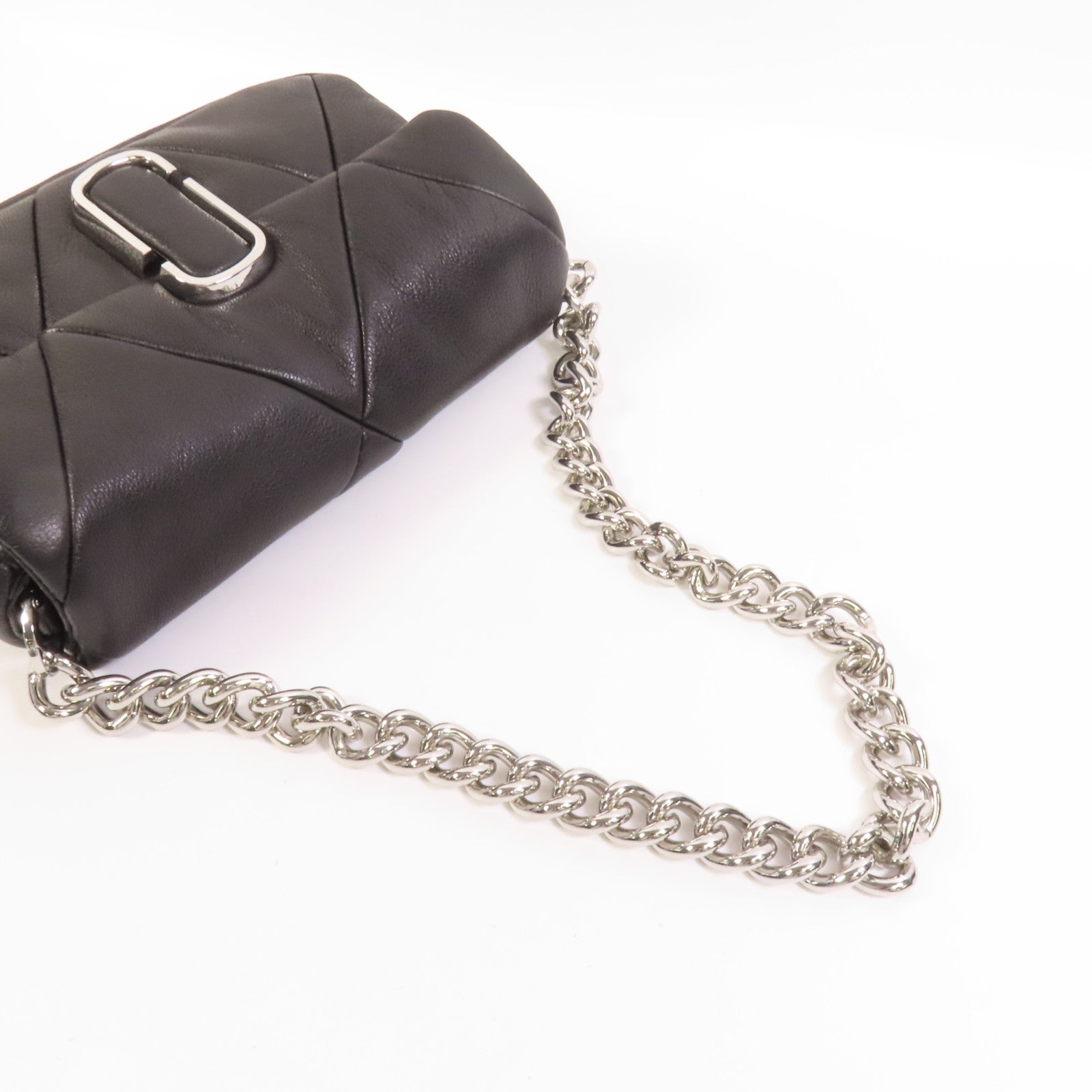 MARC JACOBS 牛皮皮革Chain Shoulder銀扣肩背袋