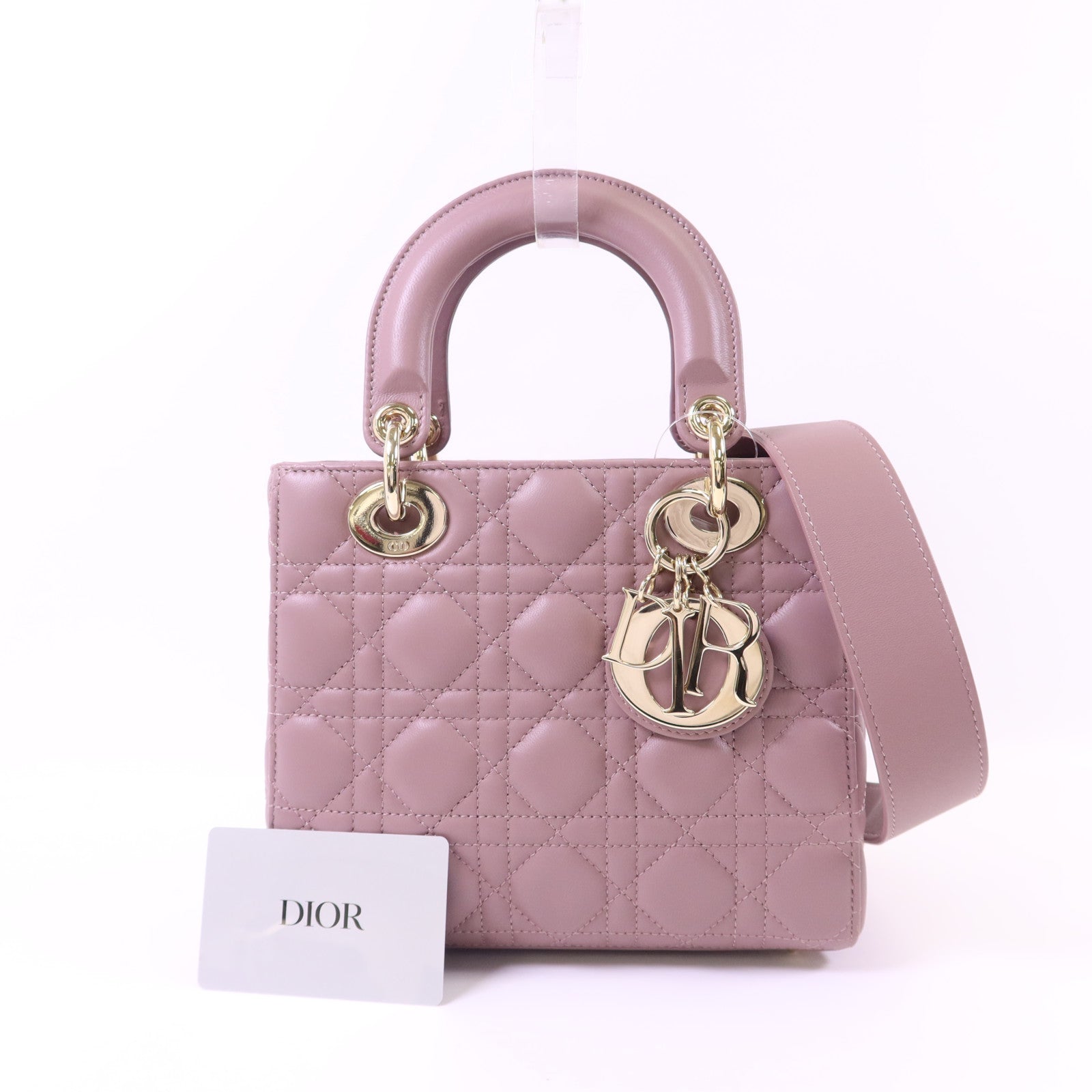Dior 羊皮皮革Lady Dior金扣手挽肩背兩用袋
