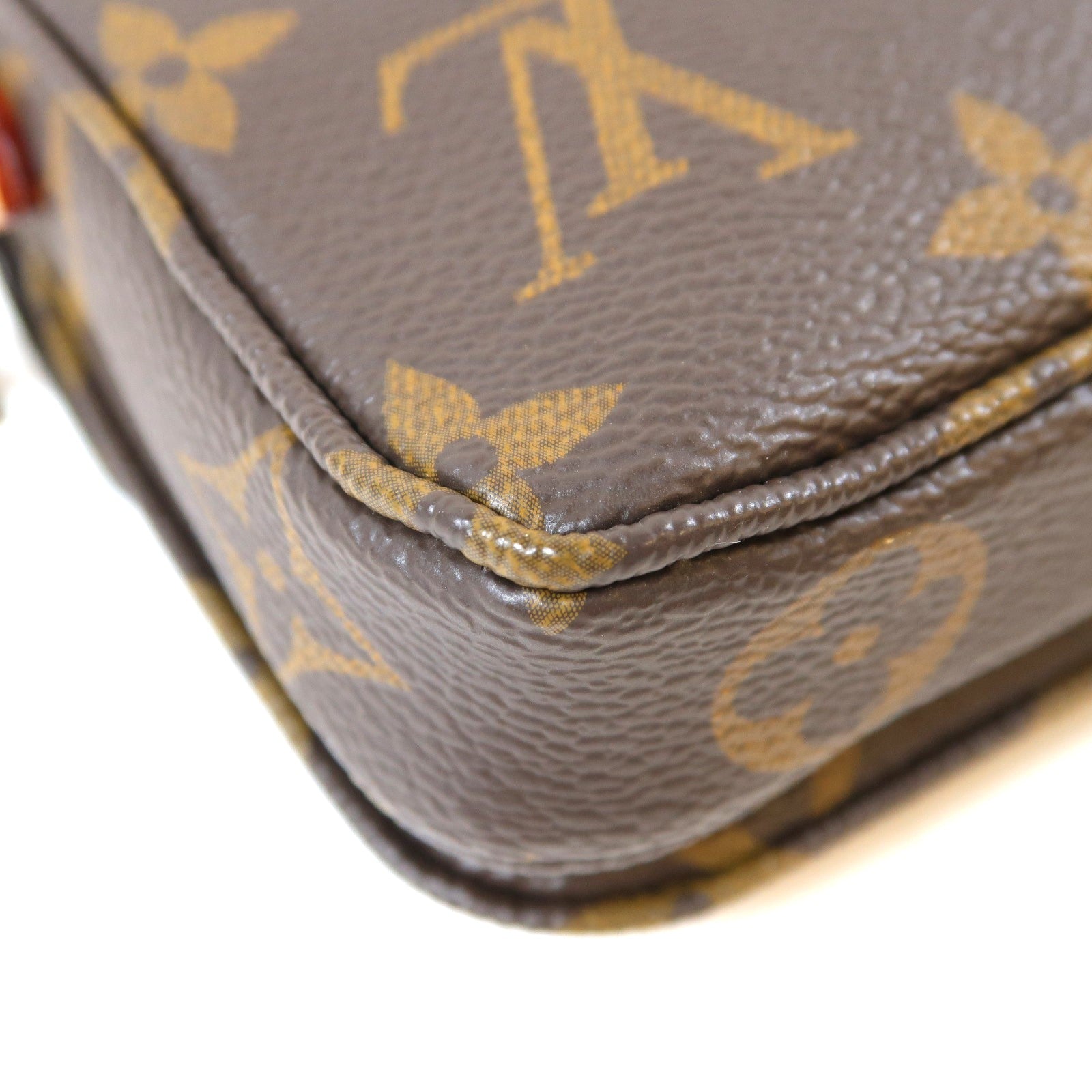 LOUIS VUITTON Monogram Micro Meltis金扣鏈帶肩背袋啡色