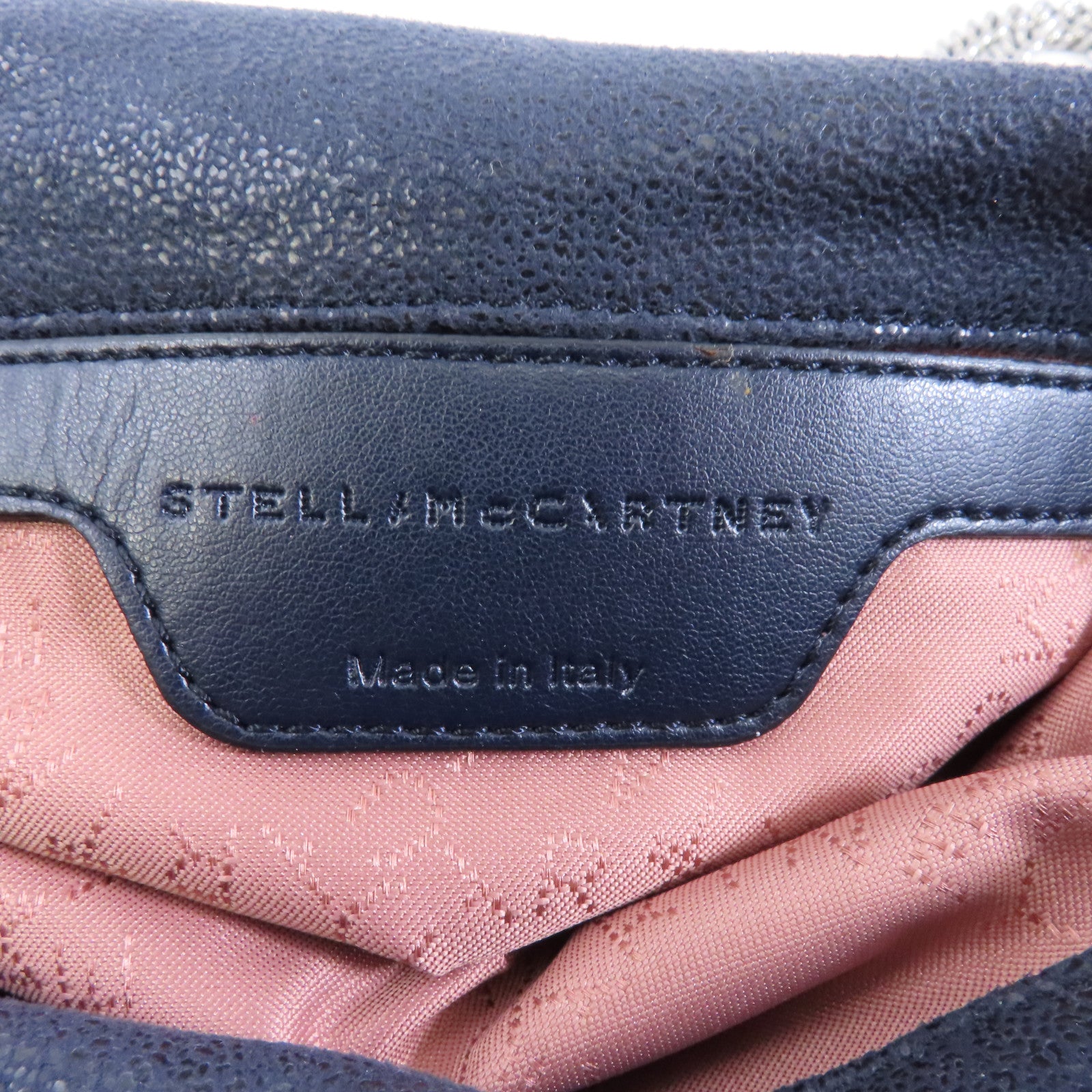 Stella McCartney 聚酯纖維2way Shoulder Bag銀扣手挽肩背兩用袋深藍色