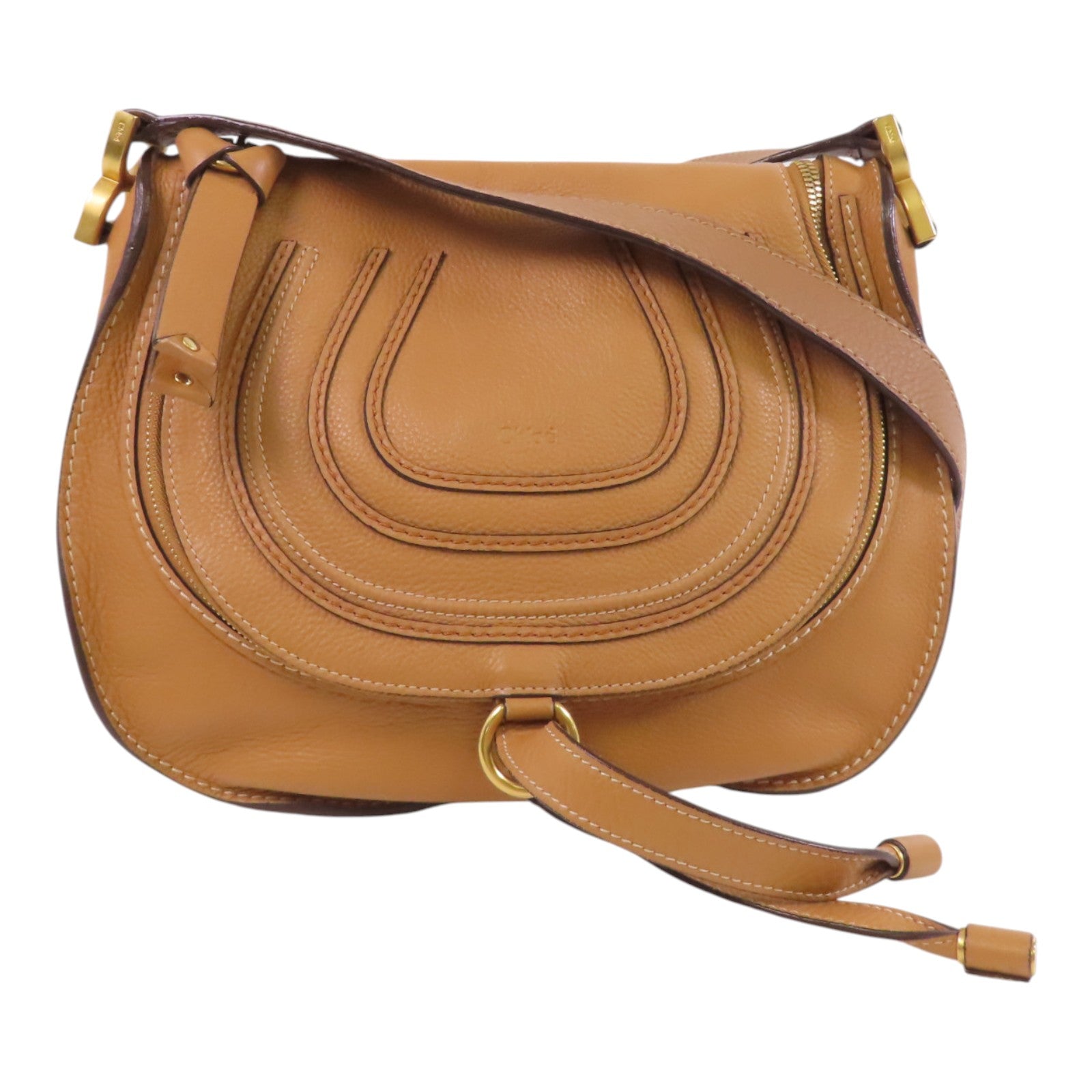 Chloe 牛皮皮革Shoulder Bag金扣肩背袋