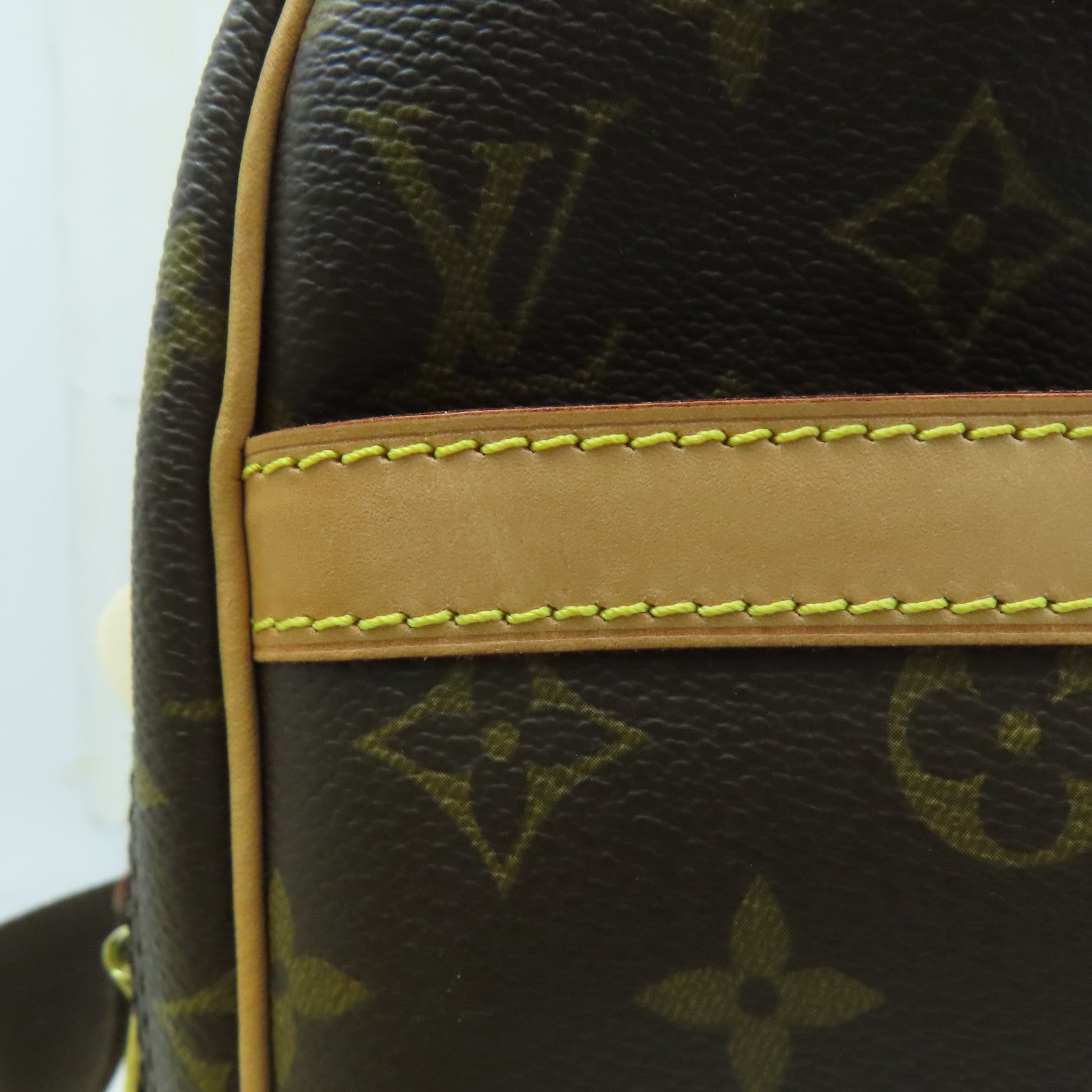 LOUIS VUITTON Monogram Reporter GM金扣肩背袋啡色