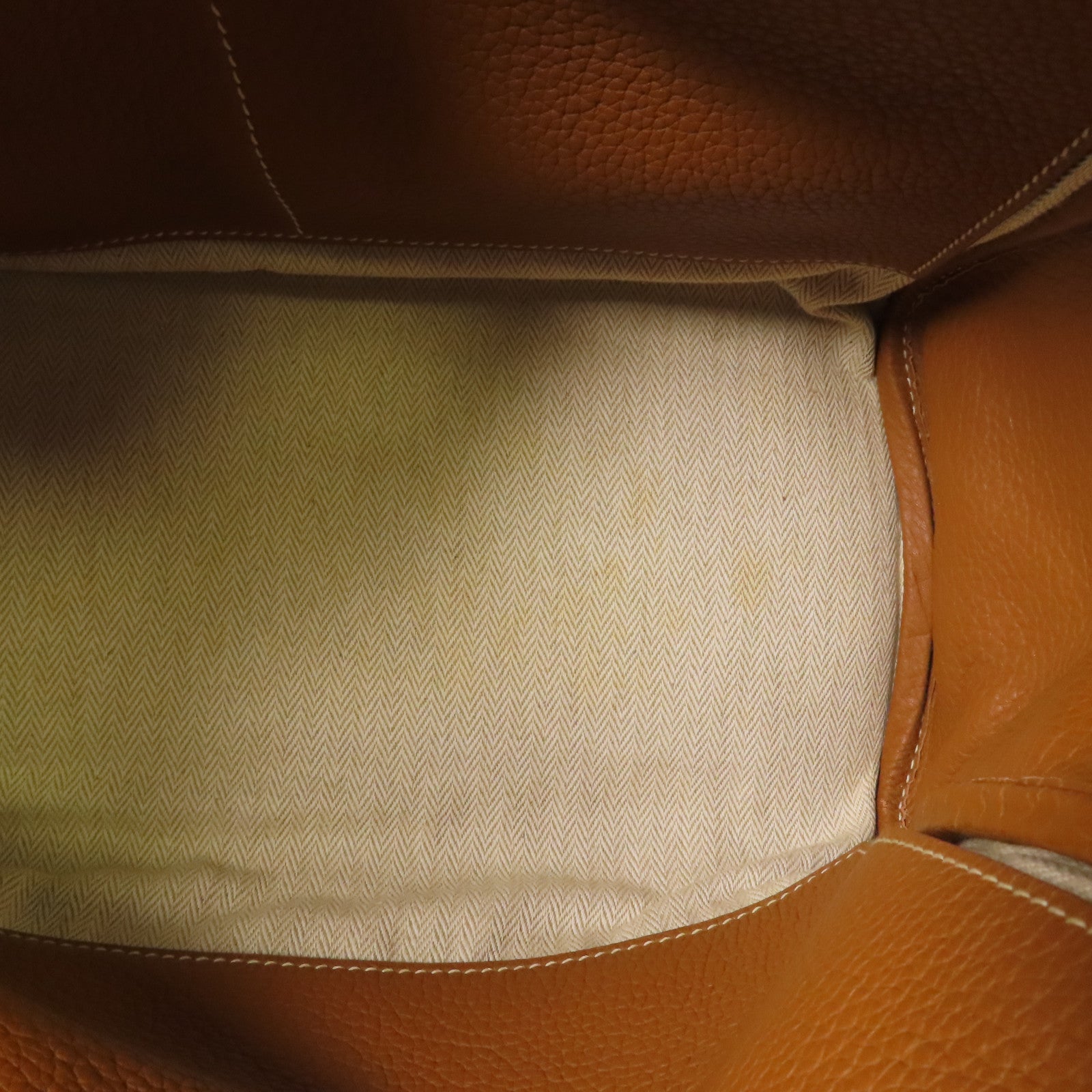 HERMES Clemence皮革Pursangle 31銀扣手挽袋Gold