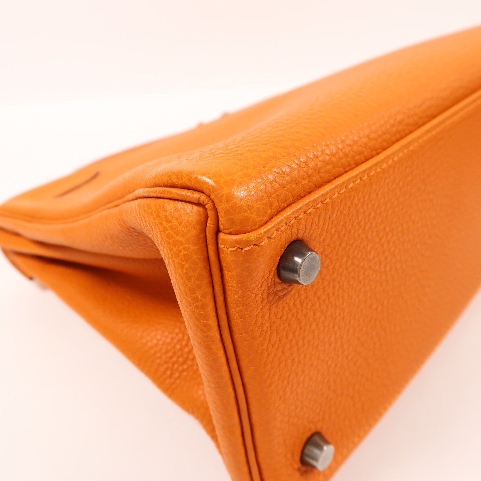 HERMES Clemence皮革Kelly 32手挽肩背兩用袋Potiron