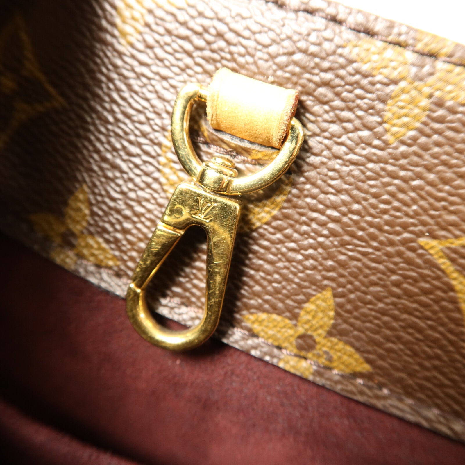 LOUIS VUITTON Monogram Montaigne BB金扣手挽肩背兩用袋棕色