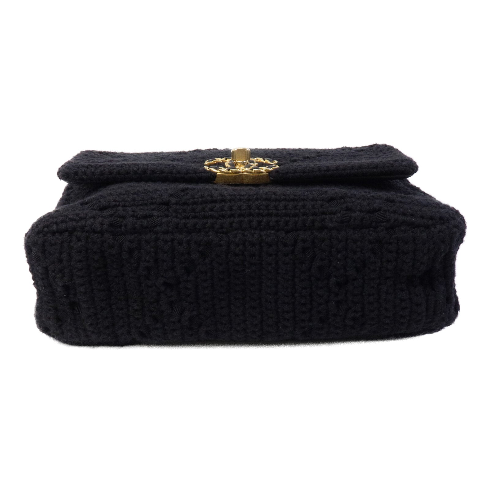 CHANEL 棉質Chanel 19 Medium鏈帶肩背袋