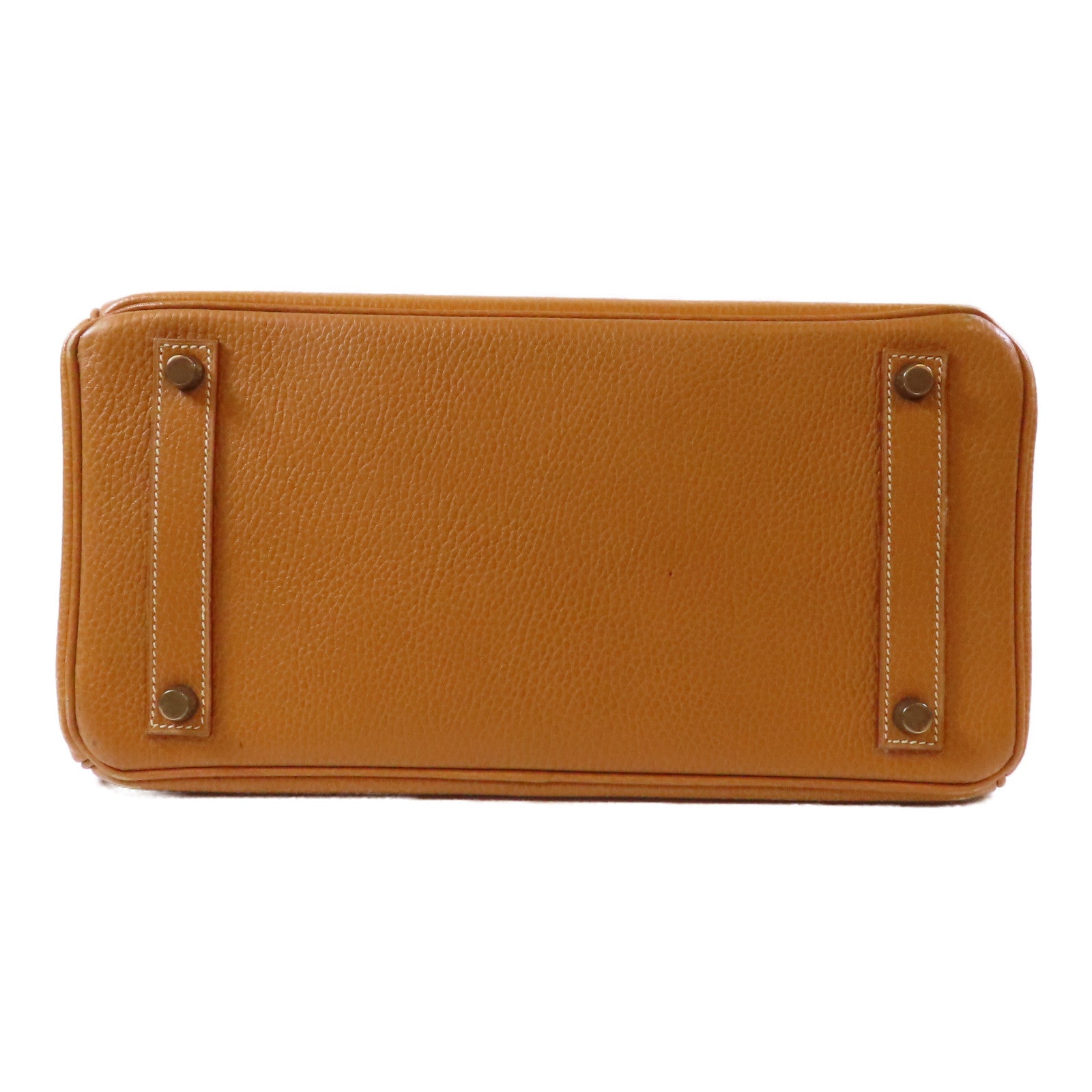 HERMES Ardennes皮革Haut a Courroies 32金扣手挽袋Caramel/啡色