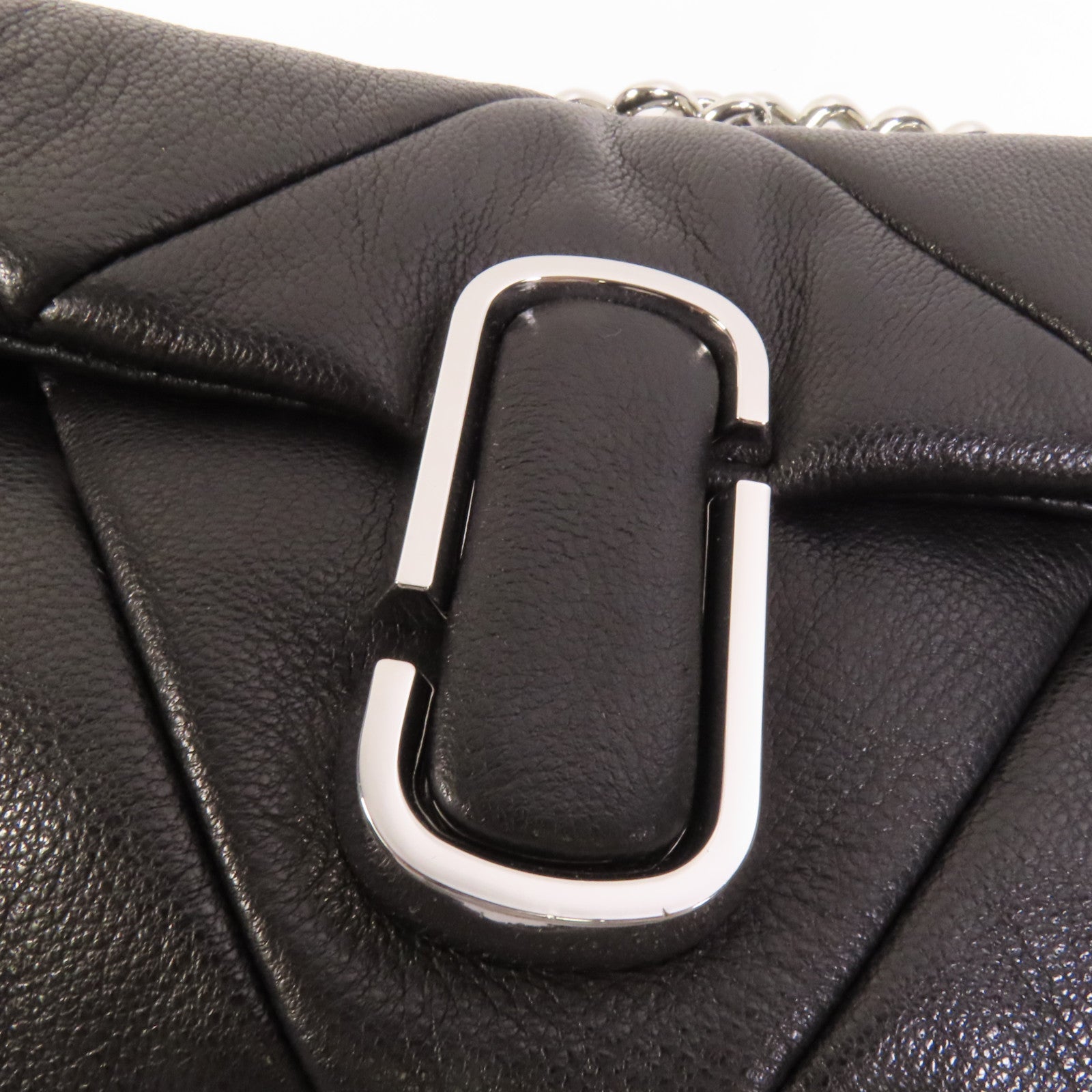 MARC JACOBS 牛皮皮革Chain Shoulder銀扣肩背袋