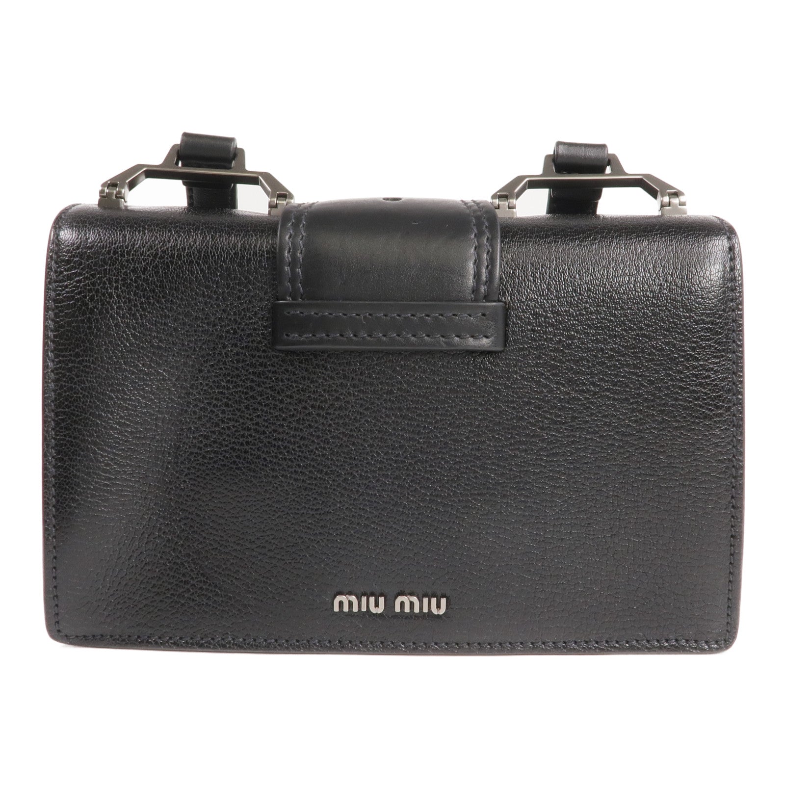 Miu Miu 山羊皮皮革Shoulder Bag銀扣肩背袋