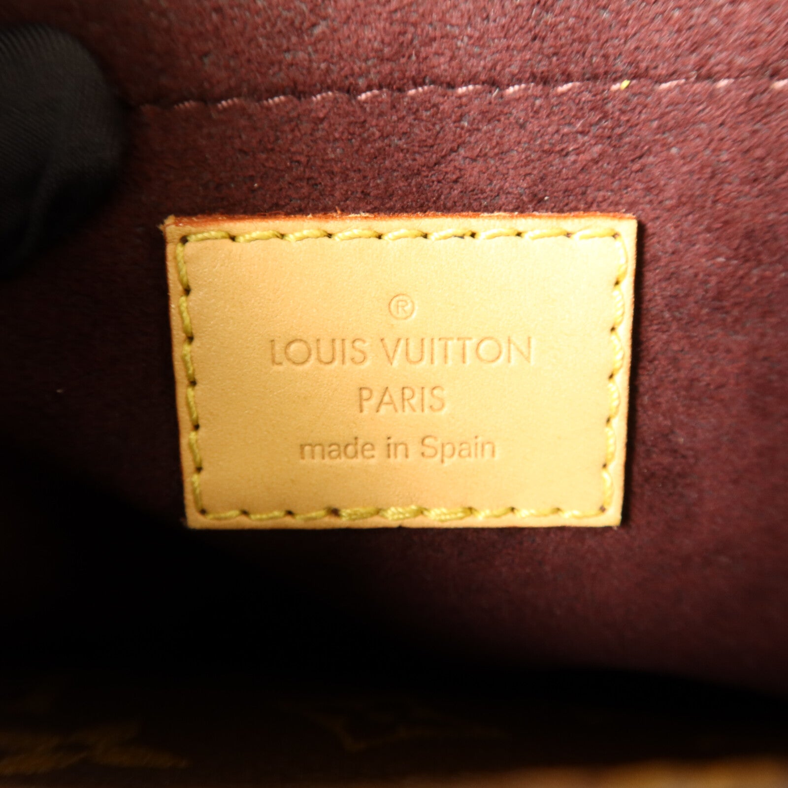 LOUIS VUITTON Monogram Montaigne BB金扣手挽肩背兩用袋棕色