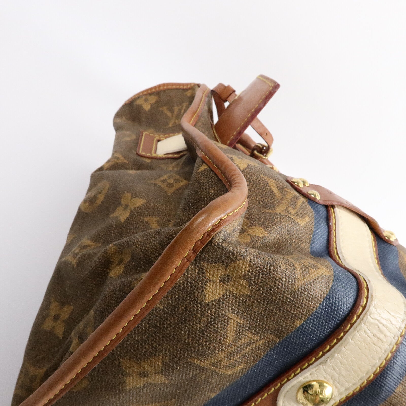 LOUIS VUITTON Monogram Tisse Sac Rayures GM手挽袋
