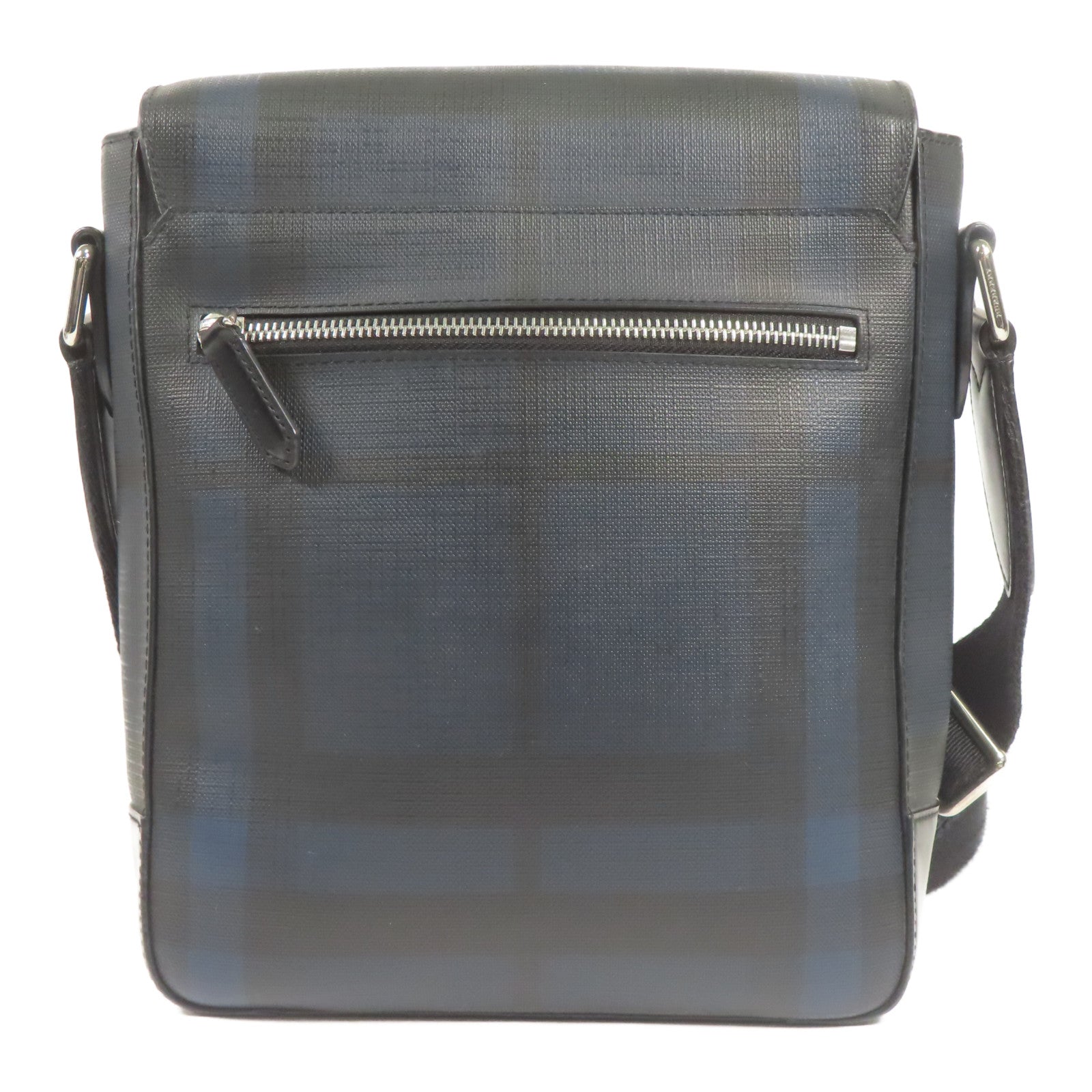 BURBERRY 塗層帆布Greenford銀扣肩背袋
