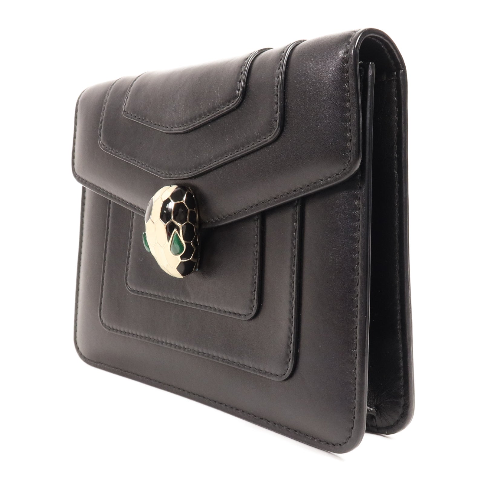 BVLGARI 牛皮皮革Chain Shoulder金扣鏈帶肩背袋