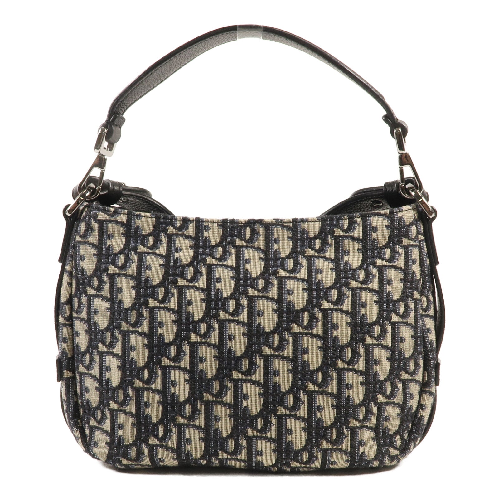 Dior 帆布Mini Saddle soff銀扣手挽肩背兩用袋