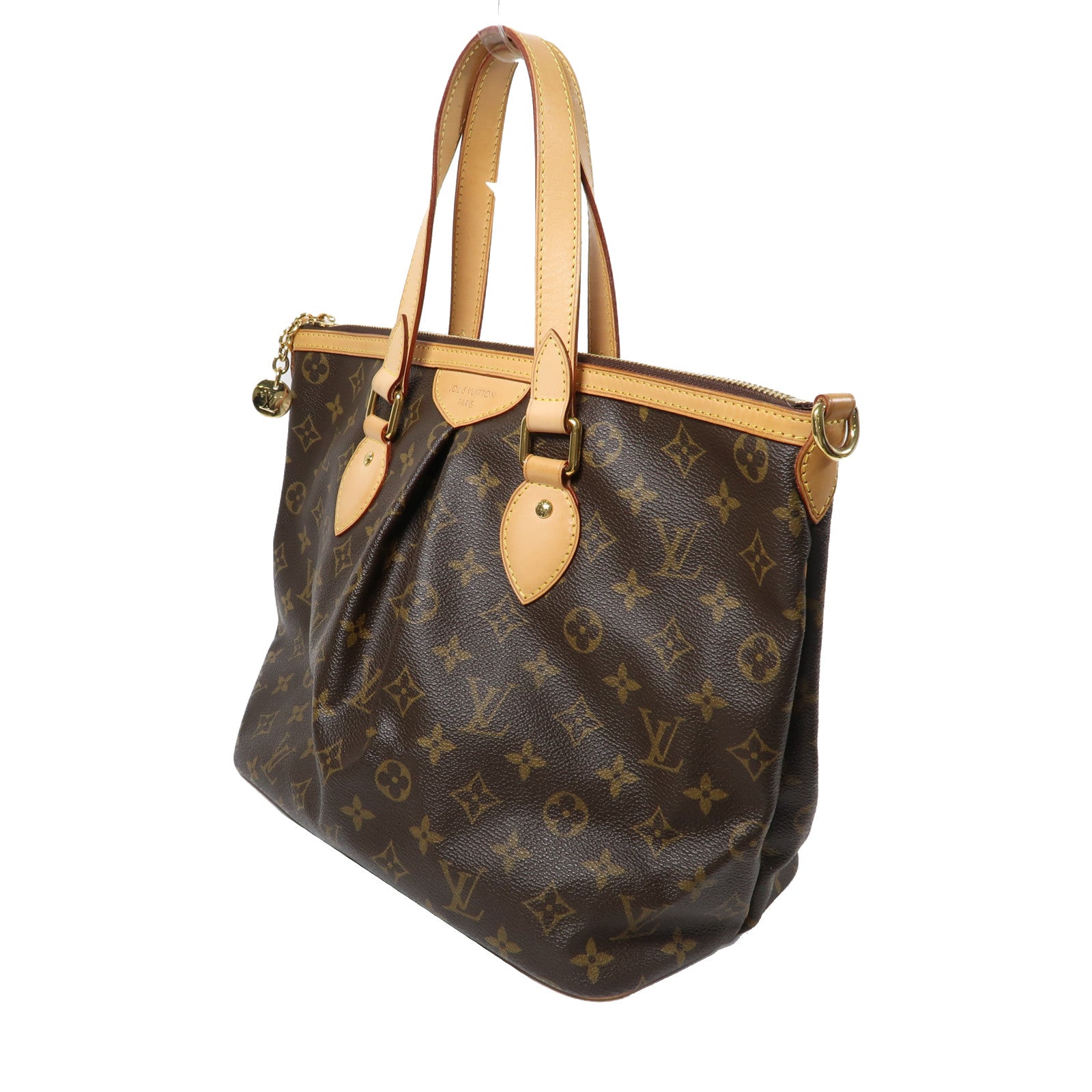 LOUIS VUITTON Monogram Palermo PM金扣手挽肩背兩用袋啡色