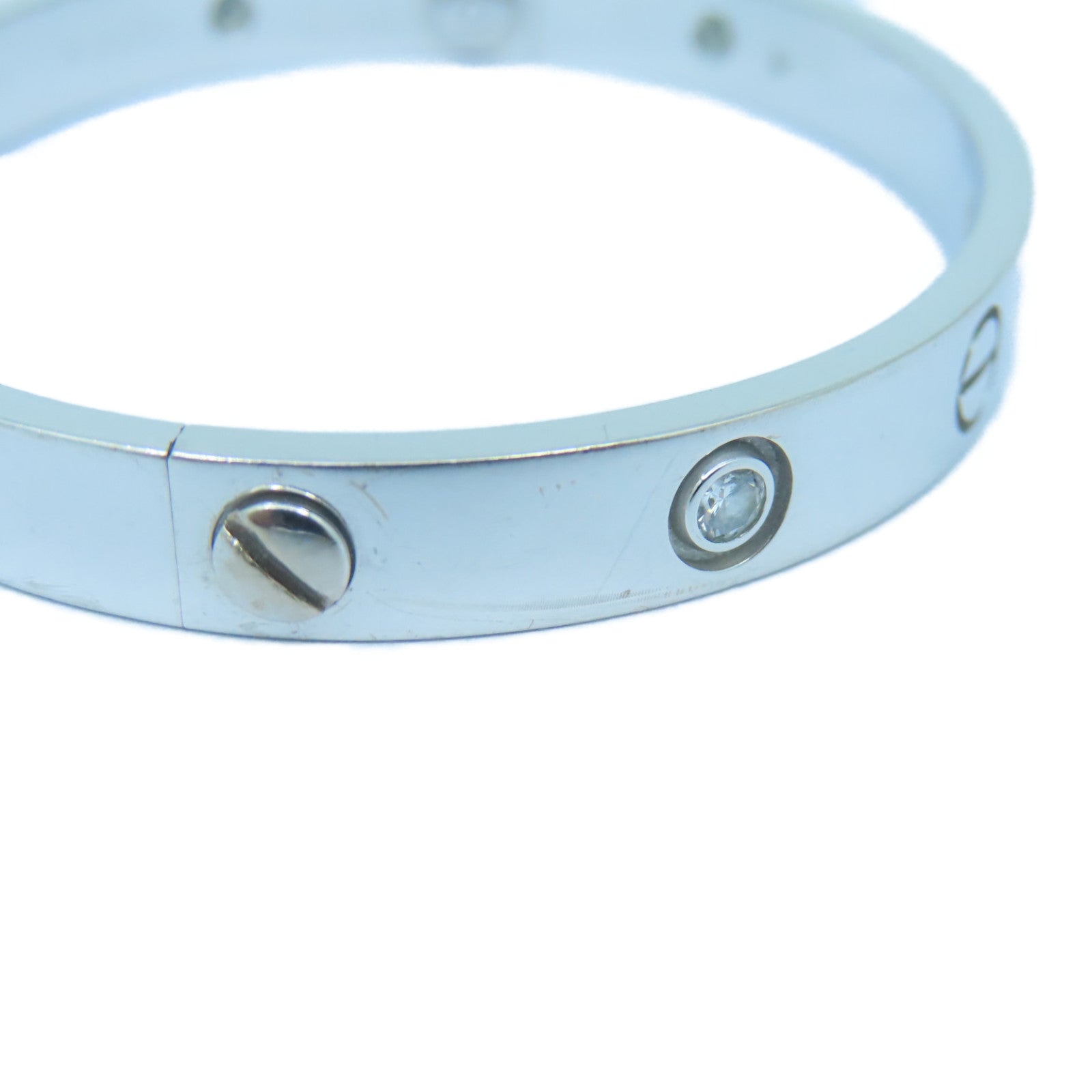 CARTIER 18K白金Love Blaceret手链