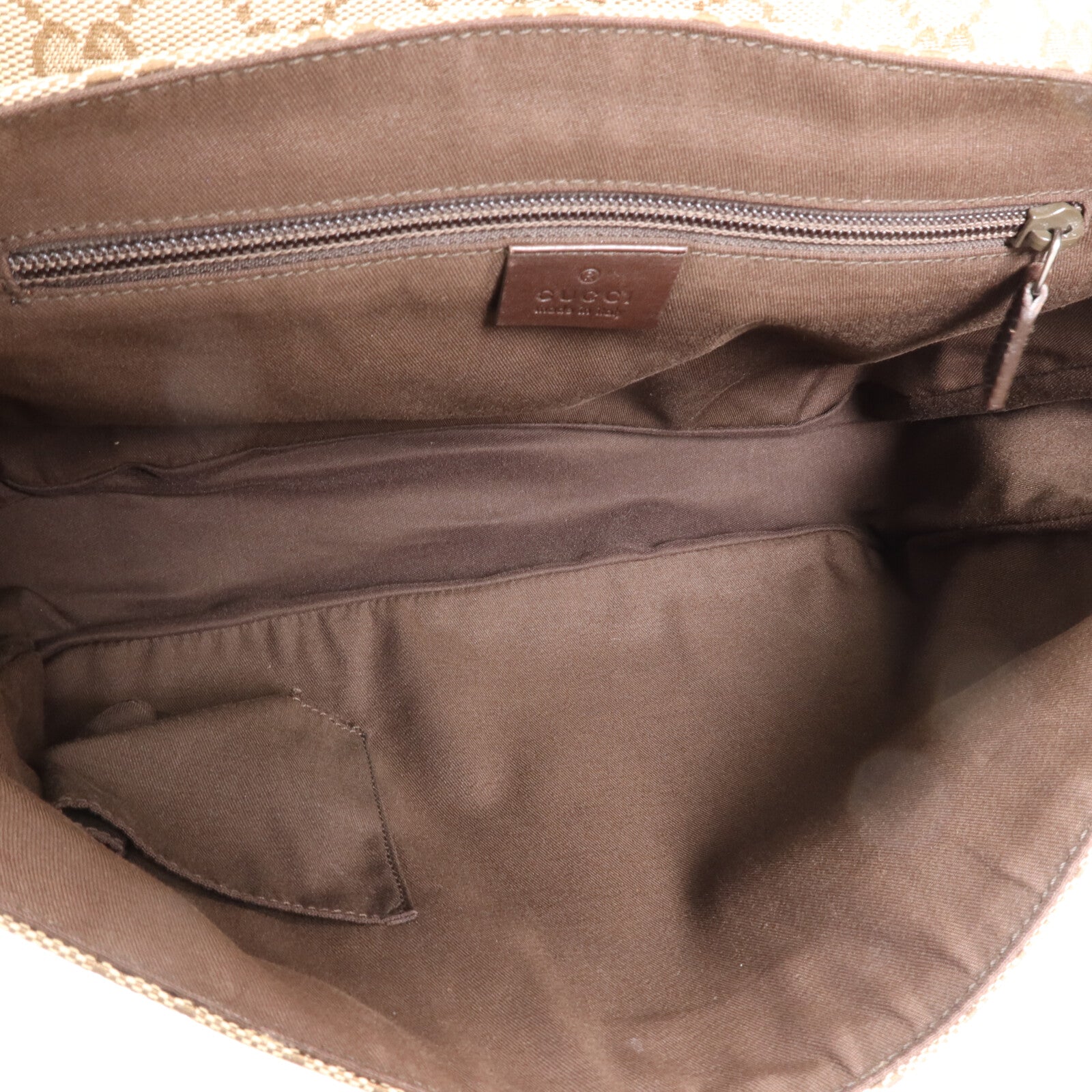 GUCCI 帆布Cross Carry Bag銀扣肩背袋