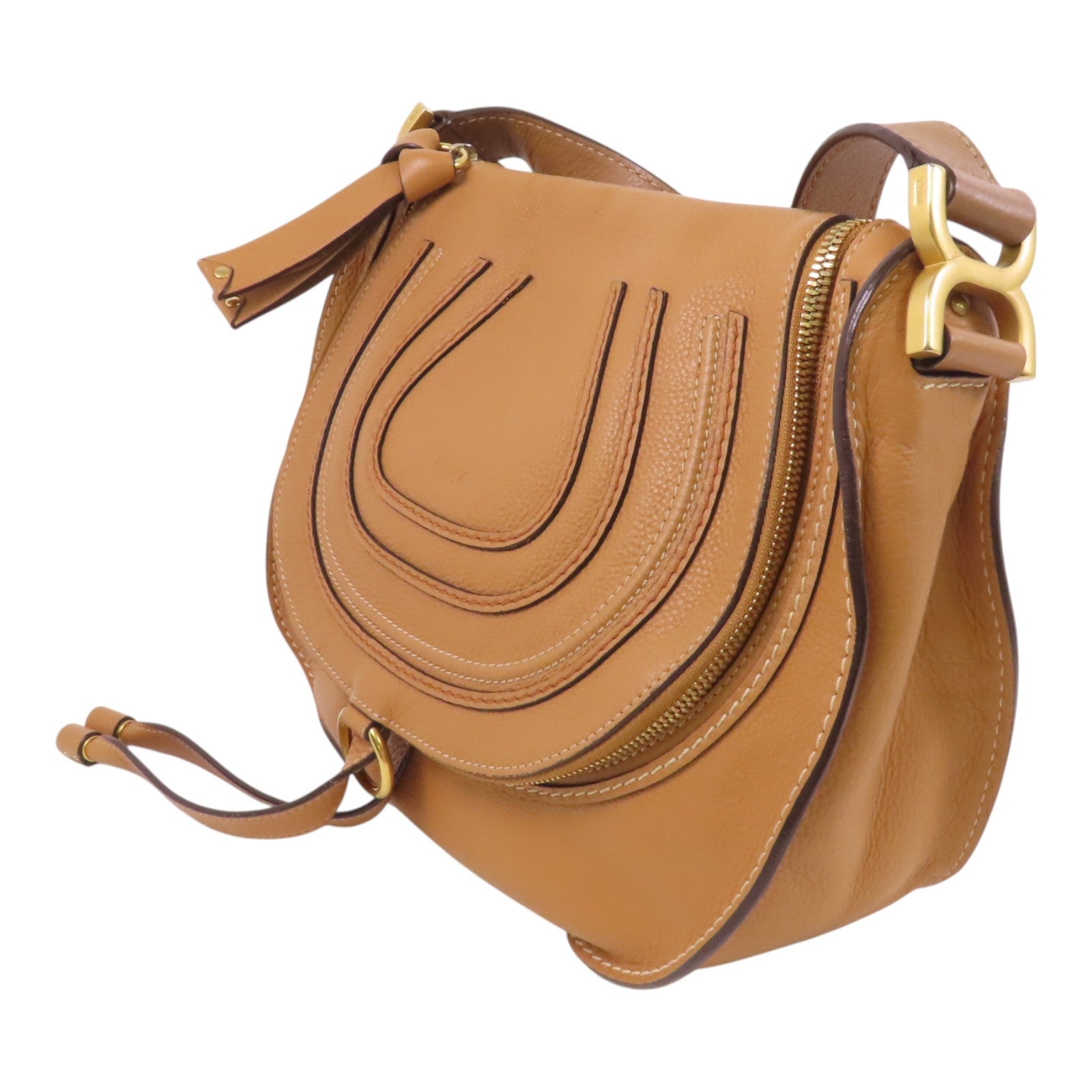 Chloe 牛皮皮革Shoulder Bag金扣肩背袋